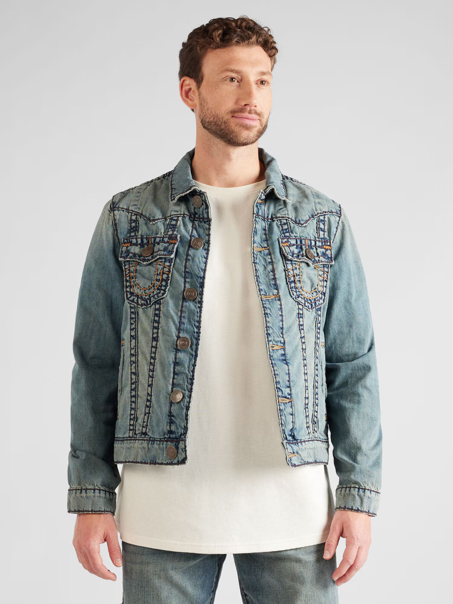 True Religion Geacă de primăvară-toamnă 'JIMMY' albastru denim - Pled.ro