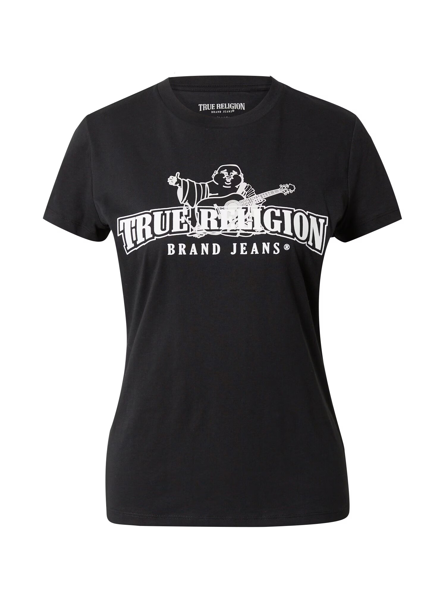 True Religion Tricou negru / alb - Pled.ro