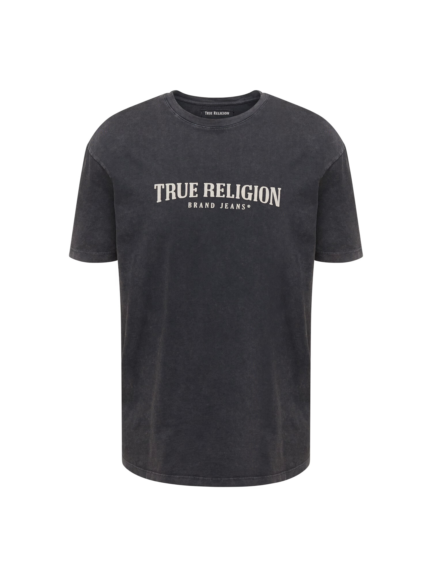 True Religion Tricou negru denim / alb - Pled.ro