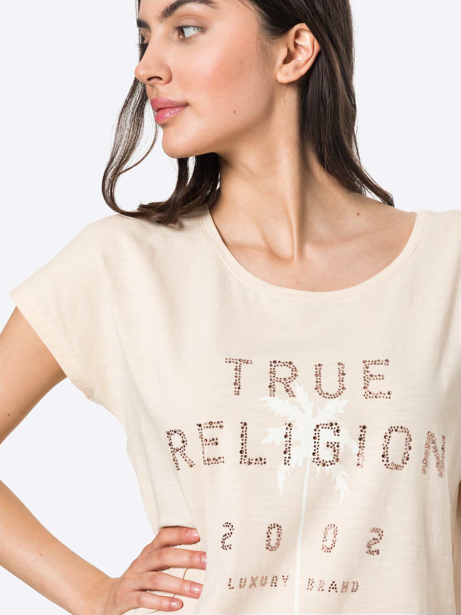 True Religion Tricou roz - Pled.ro