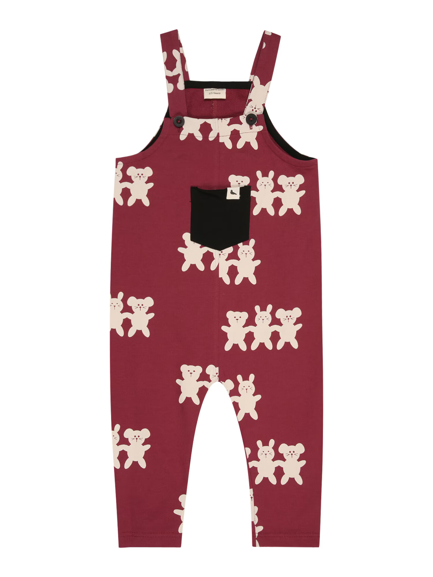 Turtledove London Pantaloni 'BEST PALS' bej / roșu burgundy - Pled.ro