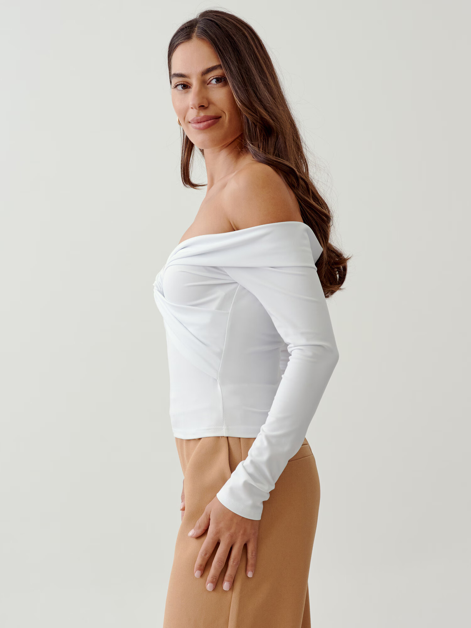 Tussah Top 'BRENDA' alb - Pled.ro