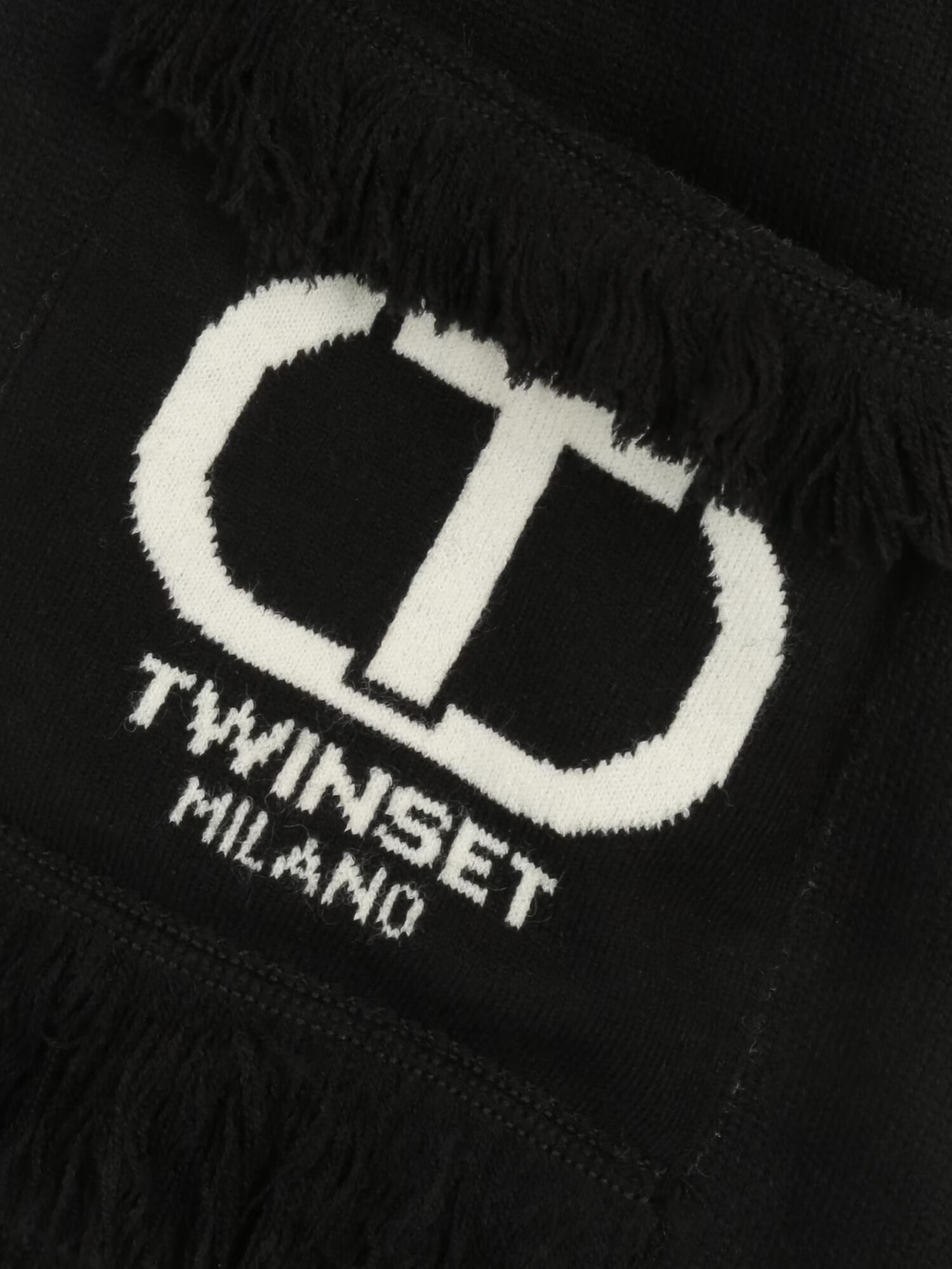 Twinset Capă negru / alb - Pled.ro