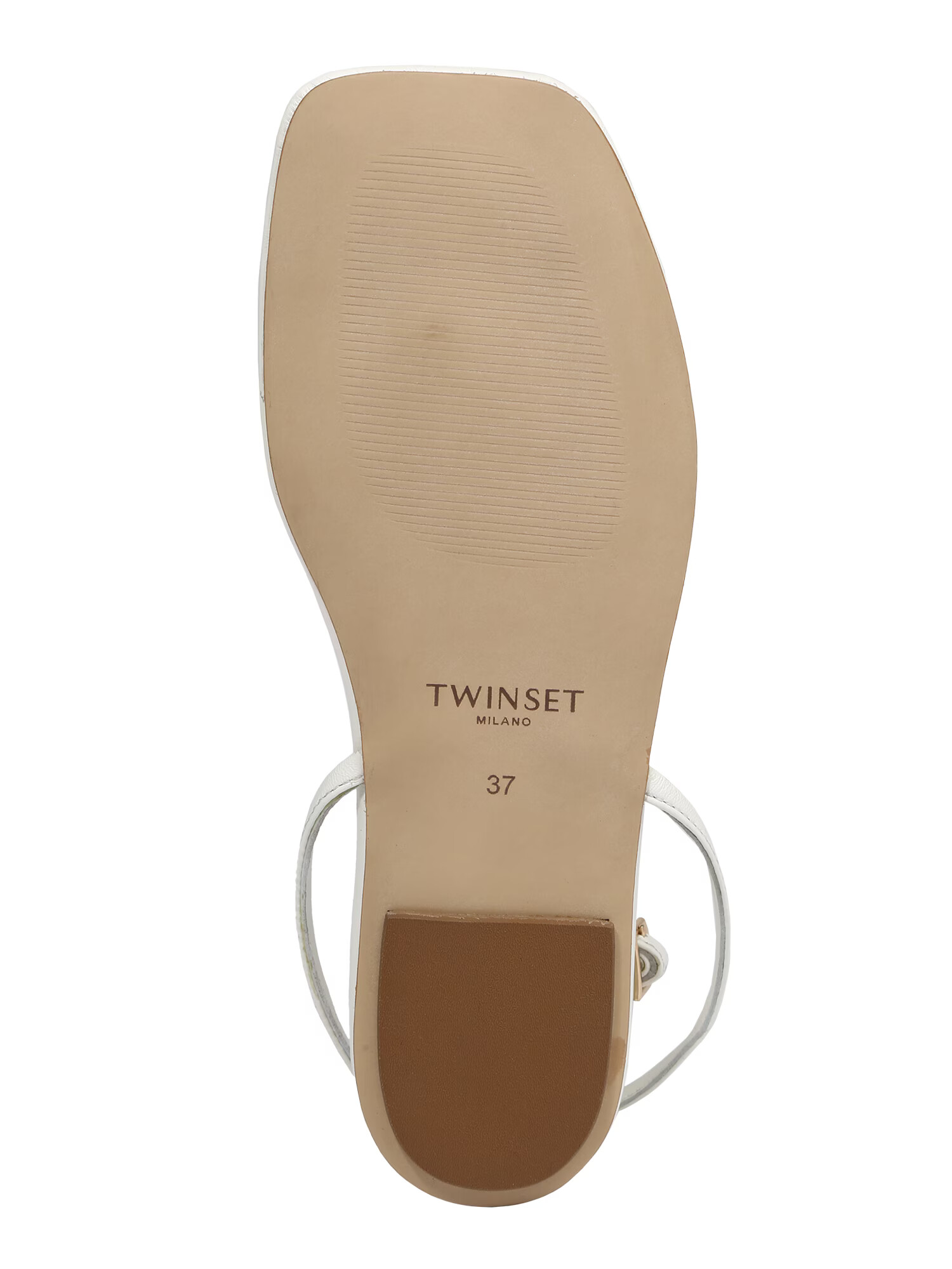 Twinset Flip-flops auriu / alb - Pled.ro