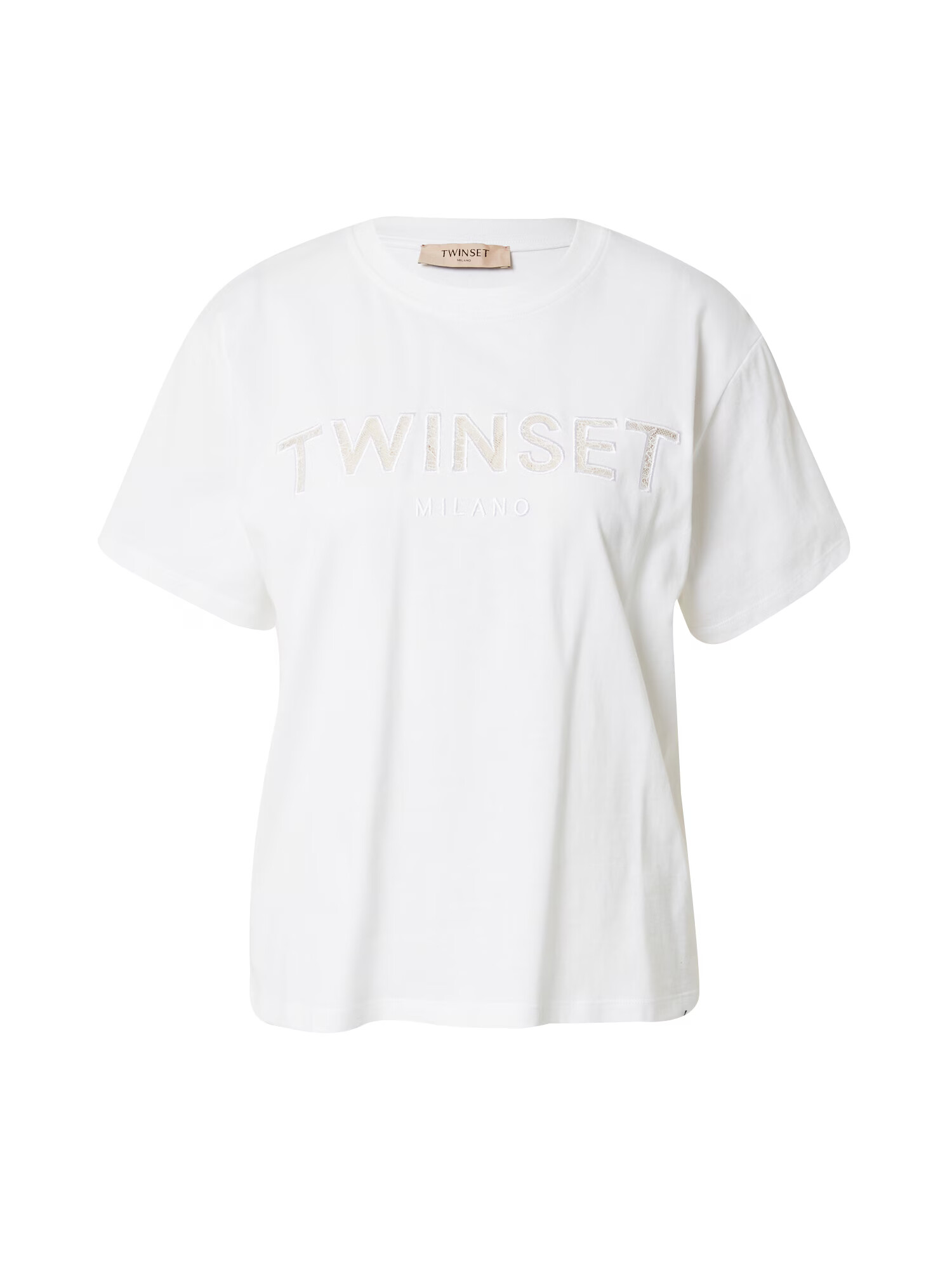 Twinset Tricou bej deschis / alb - Pled.ro