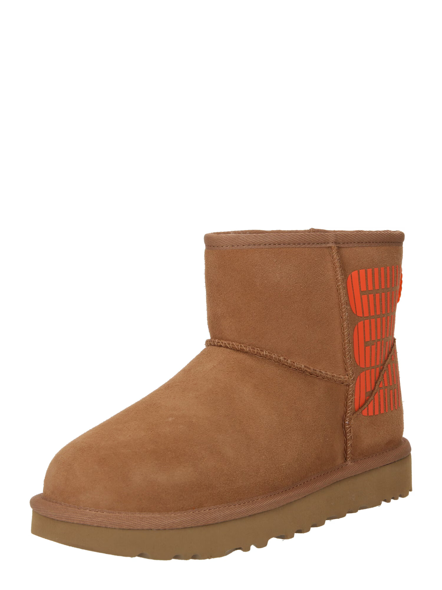 UGG Bocanci de zăpadă 'CLASSIC MINI' maro pueblo / portocaliu neon - Pled.ro