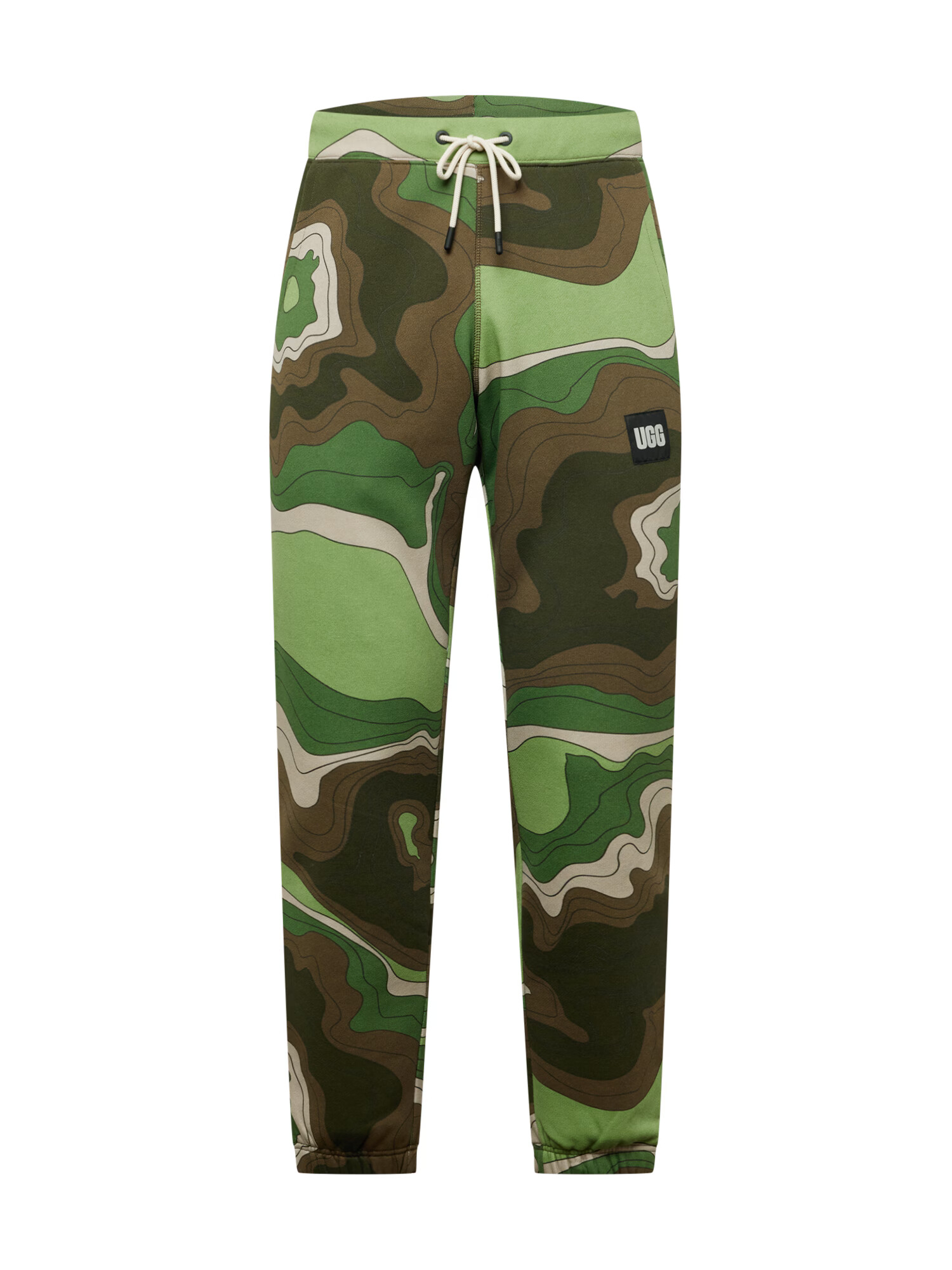 UGG Pantaloni 'MALACHI' maro / verde / oliv / verde deschis - Pled.ro