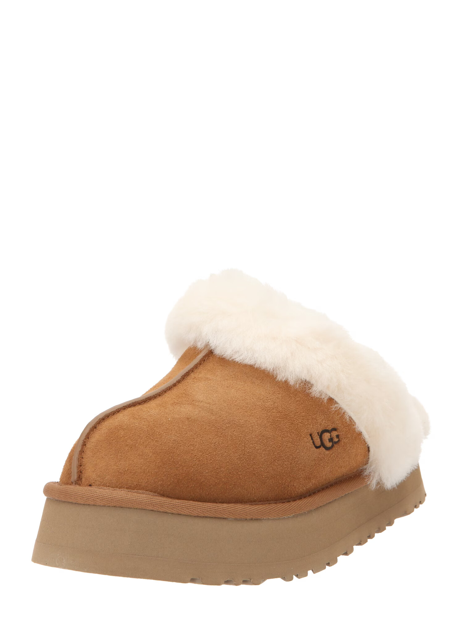 UGG Papuci de casă 'Disquette' maro deschis / alb natural - Pled.ro