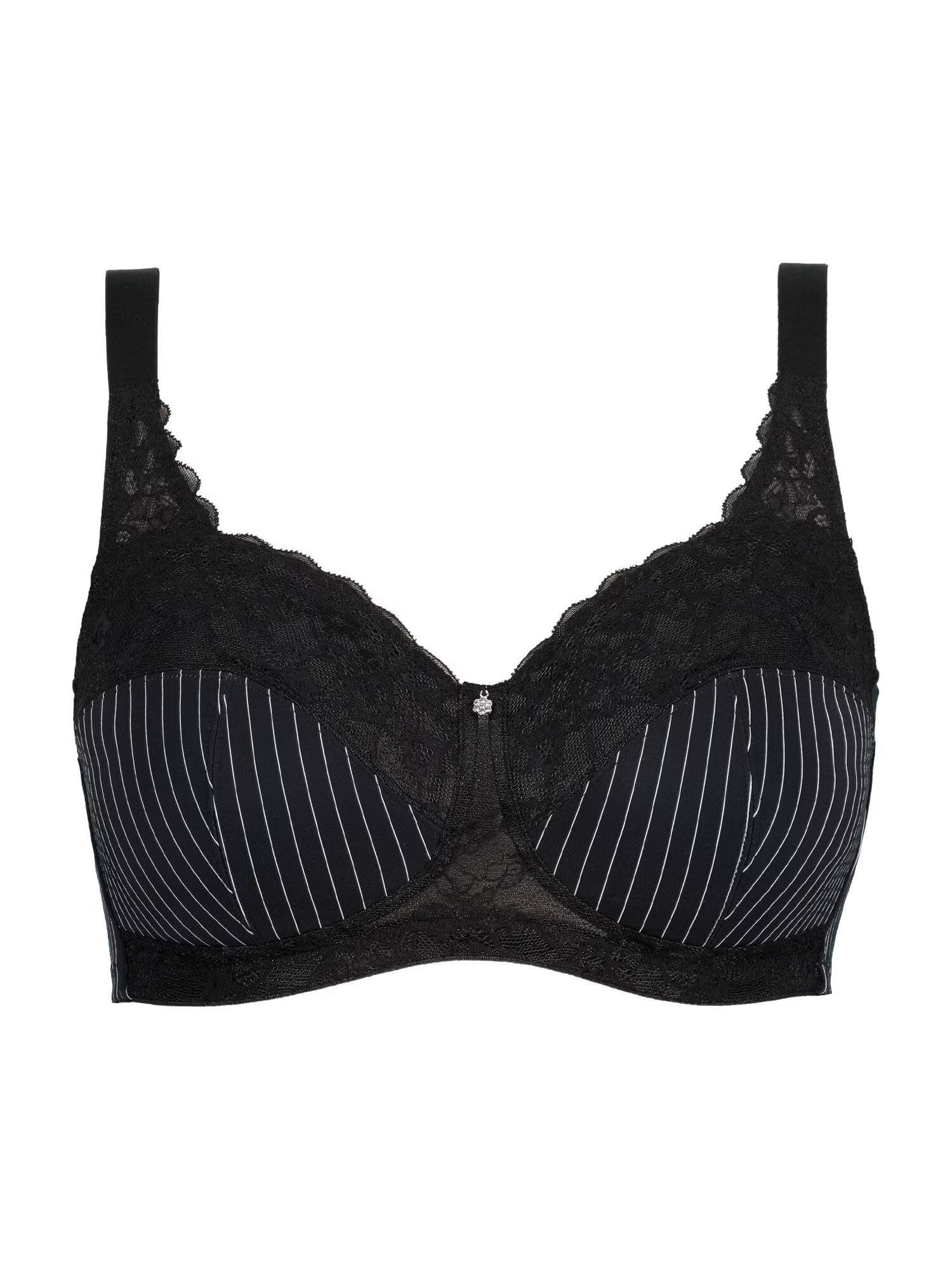 Ulla Popken Sutien bleumarin / negru / alb - Pled.ro