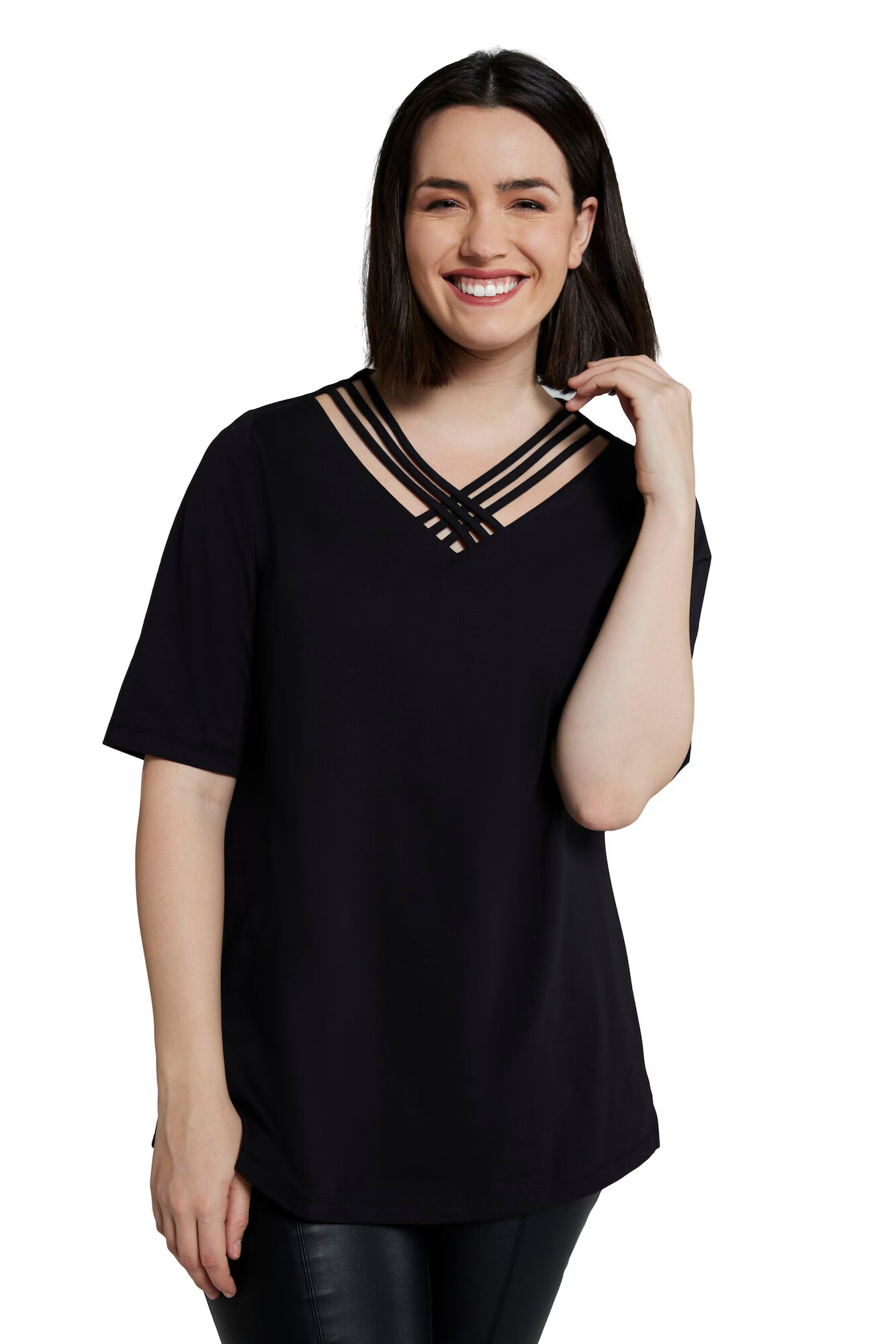 Ulla Popken Tricou negru - Pled.ro