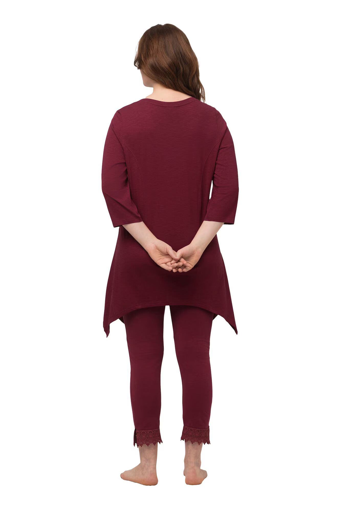 Ulla Popken Tricou roșu burgundy - Pled.ro