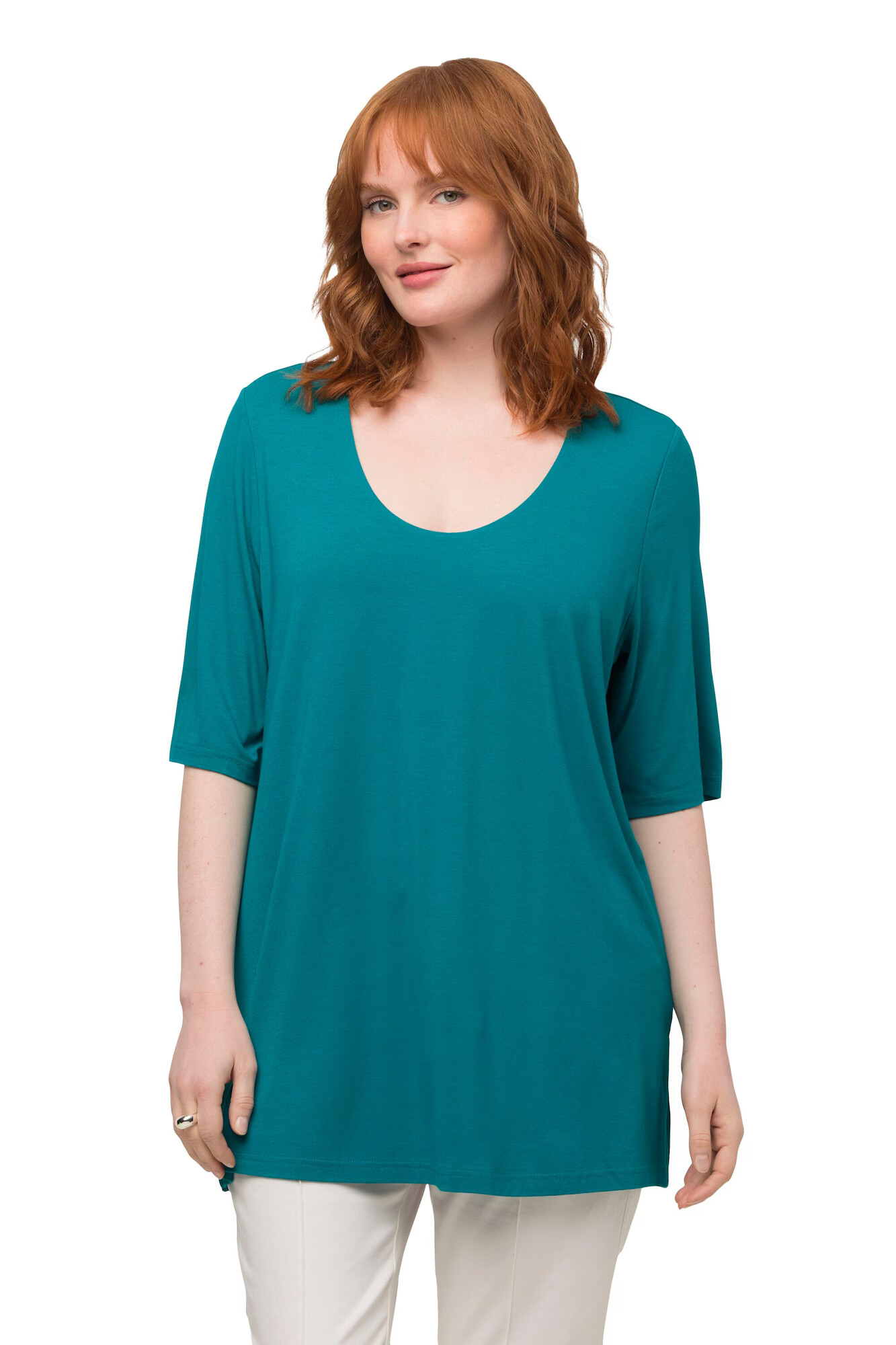 Ulla Popken Tricou verde petrol - Pled.ro