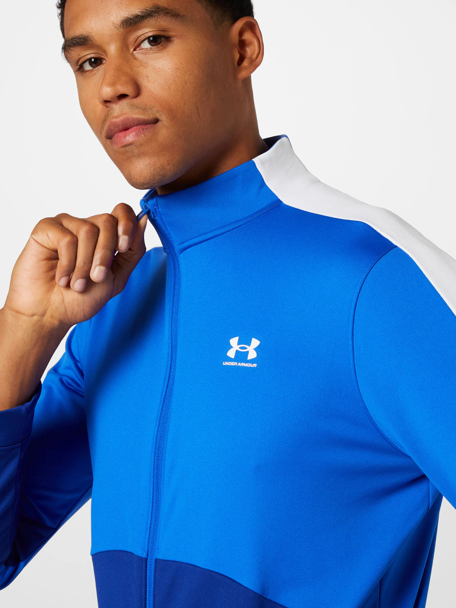 UNDER ARMOUR Bluză cu fermoar sport albastru / albastru închis / alb - Pled.ro