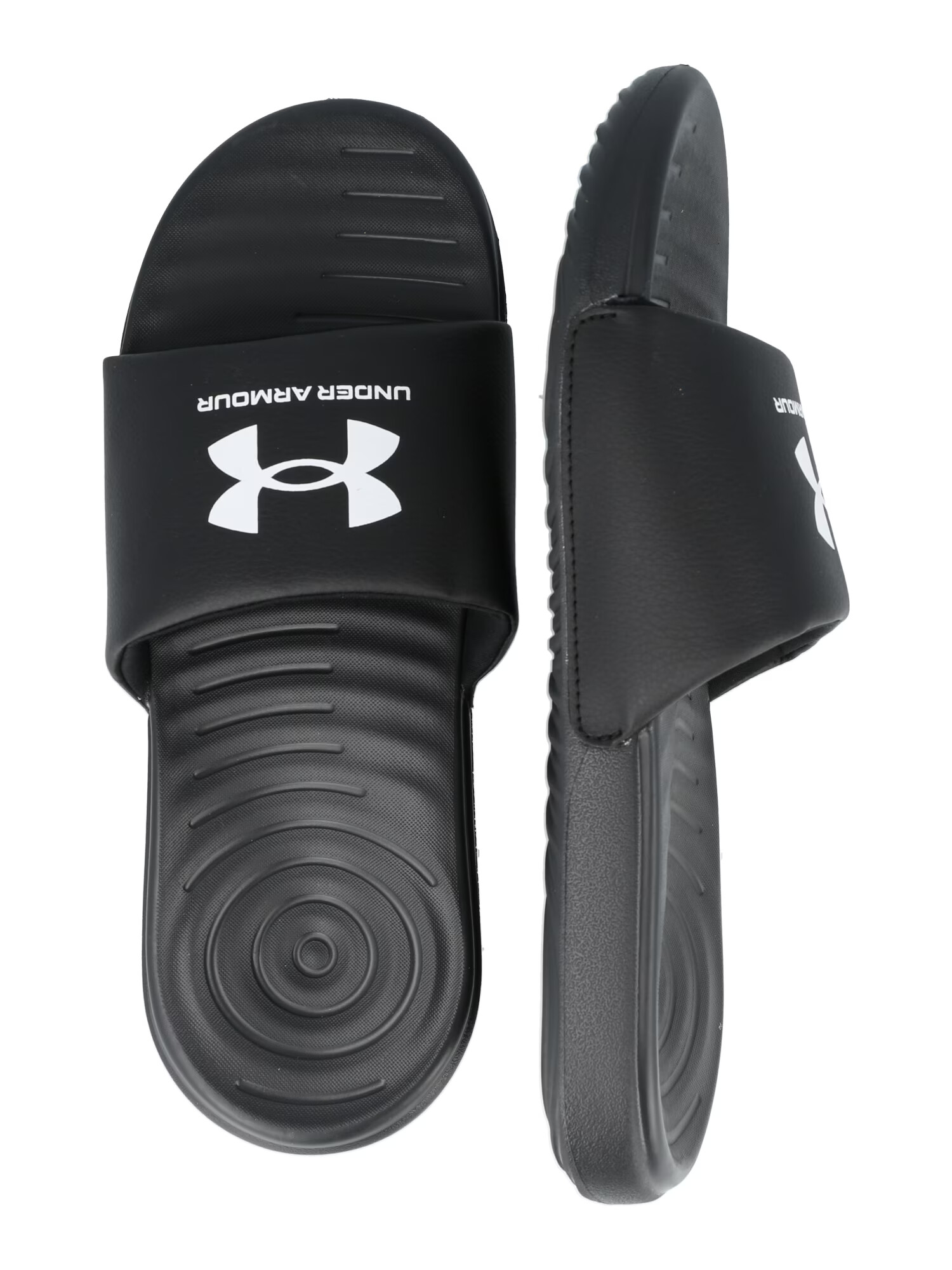 UNDER ARMOUR Flip-flops 'Ansa' negru / alb - Pled.ro