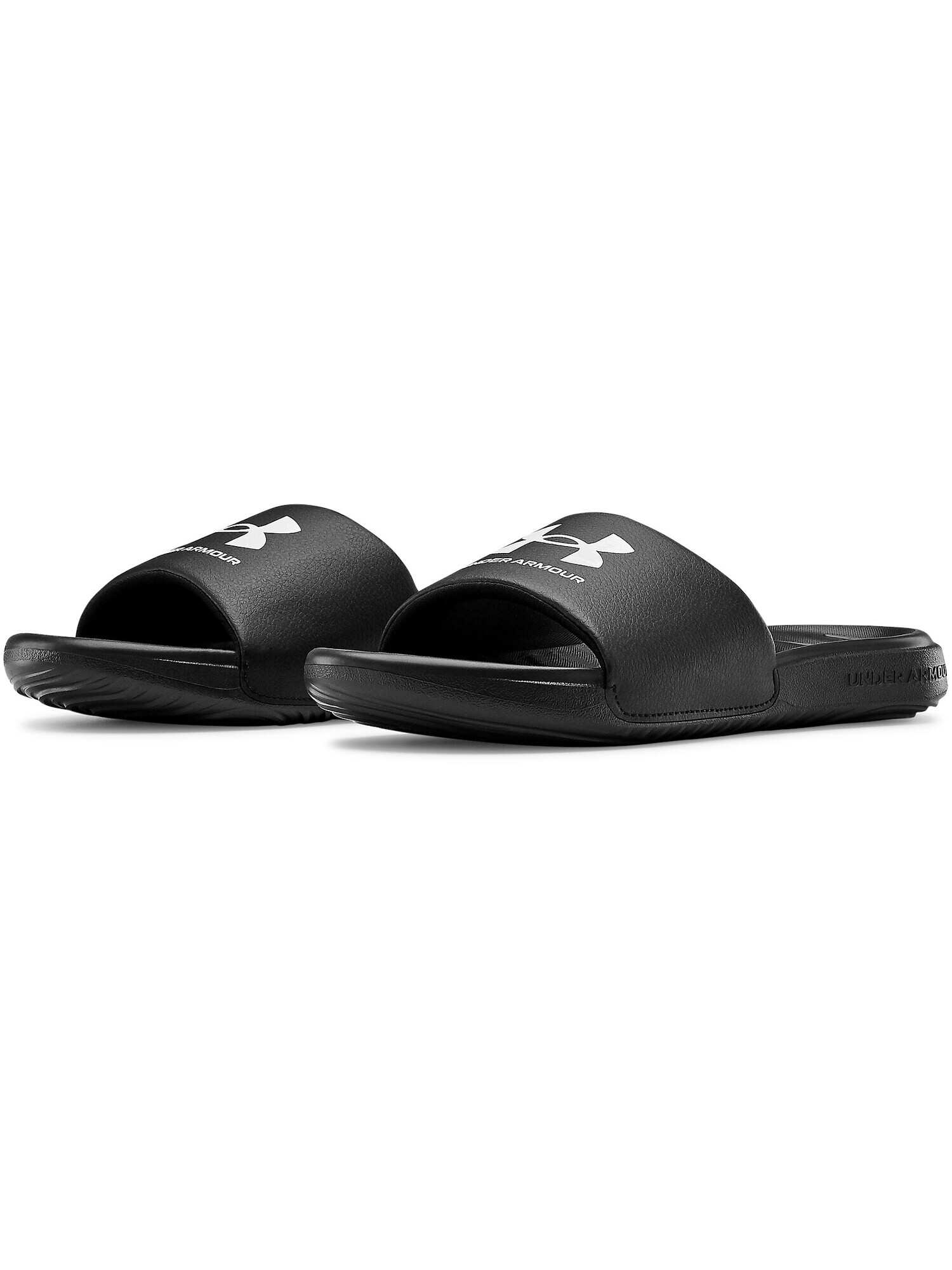 UNDER ARMOUR Flip-flops ' Ansa ' negru / alb - Pled.ro