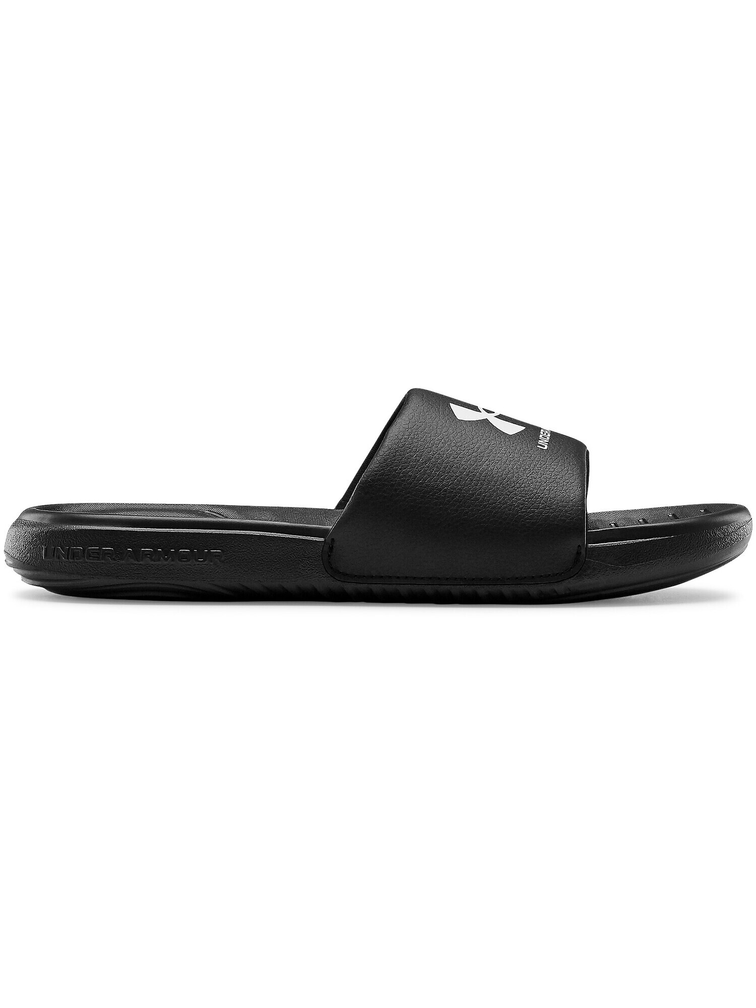 UNDER ARMOUR Flip-flops ' Ansa ' negru / alb - Pled.ro