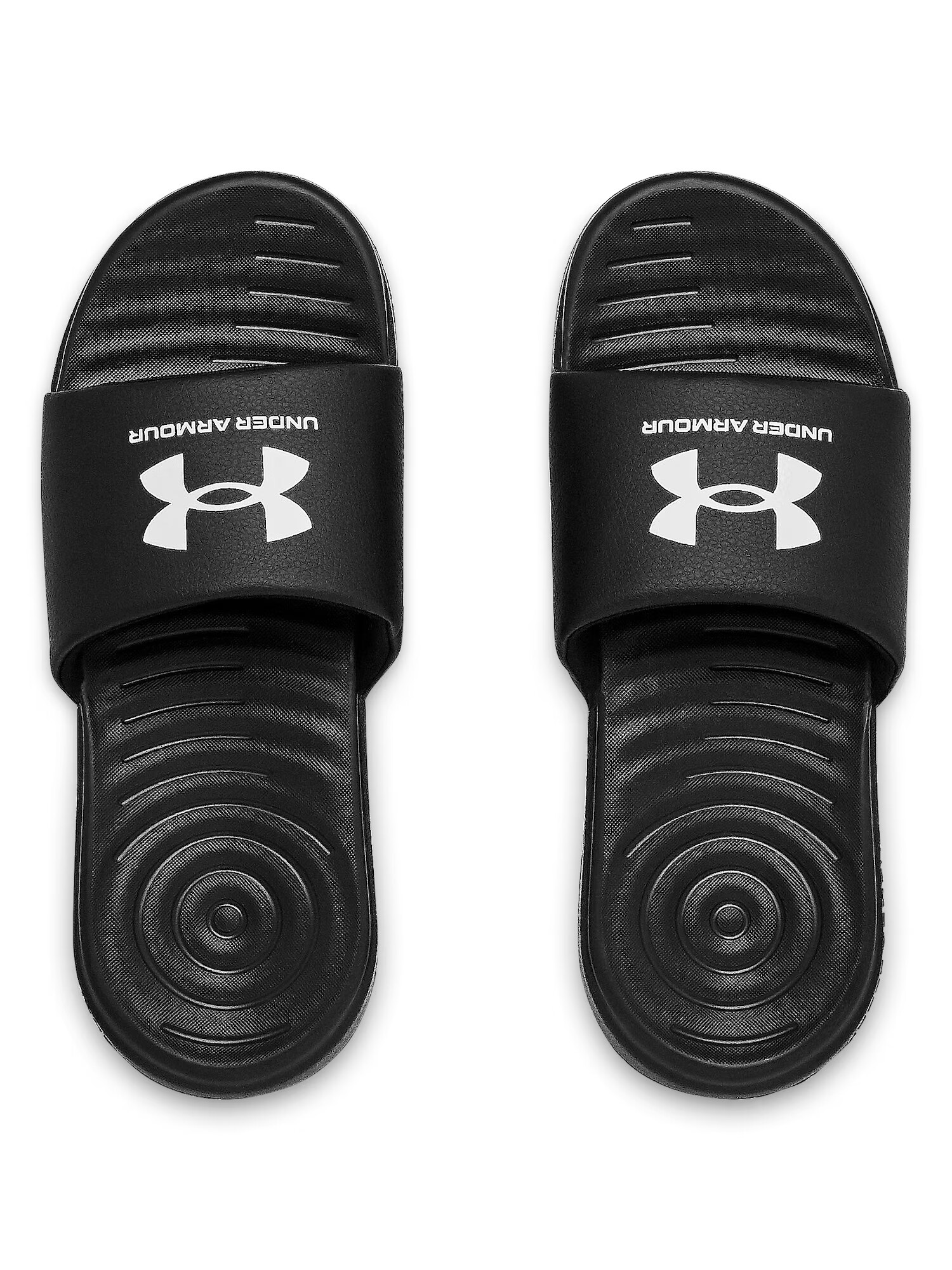 UNDER ARMOUR Flip-flops ' Ansa ' negru / alb - Pled.ro