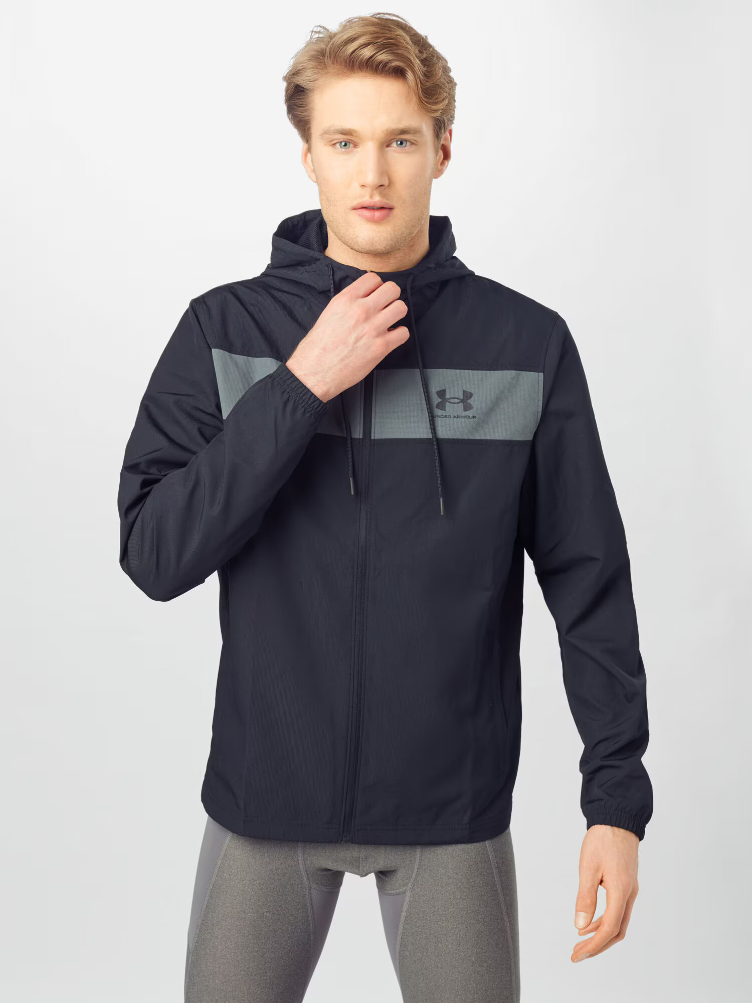 UNDER ARMOUR Geacă sport gri / negru - Pled.ro