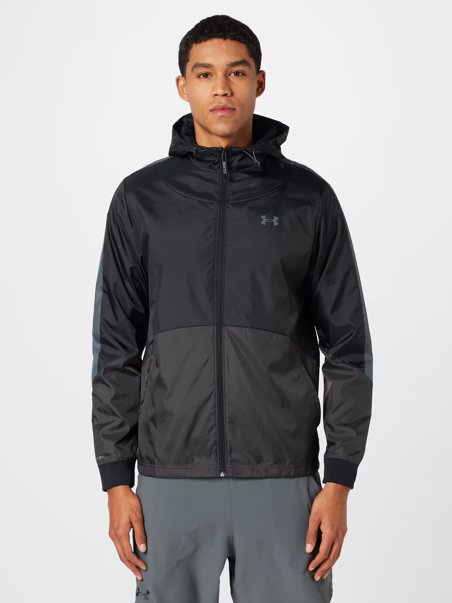 UNDER ARMOUR Geacă sport gri / negru - Pled.ro