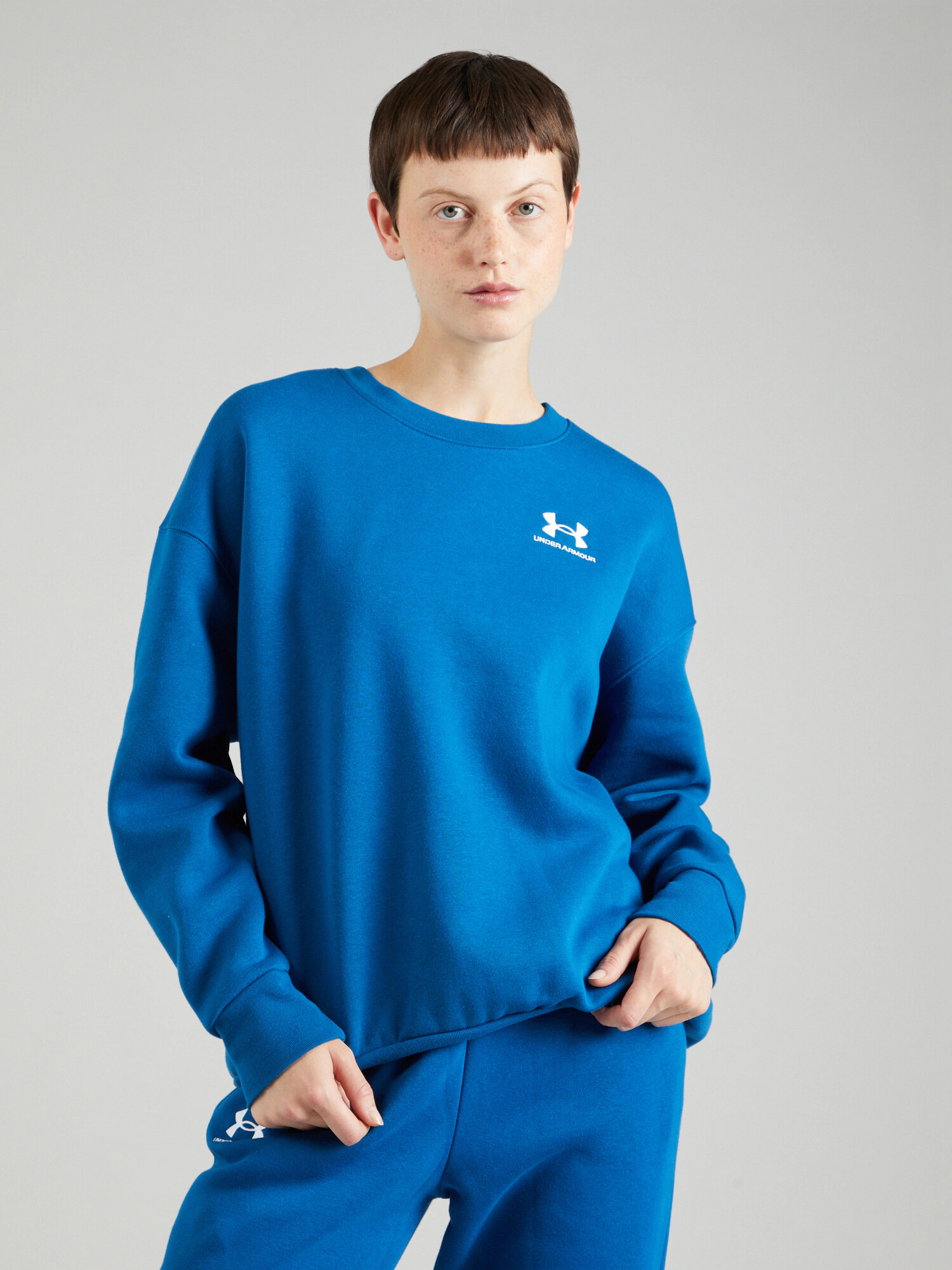 UNDER ARMOUR Hanorac sport azuriu / alb - Pled.ro