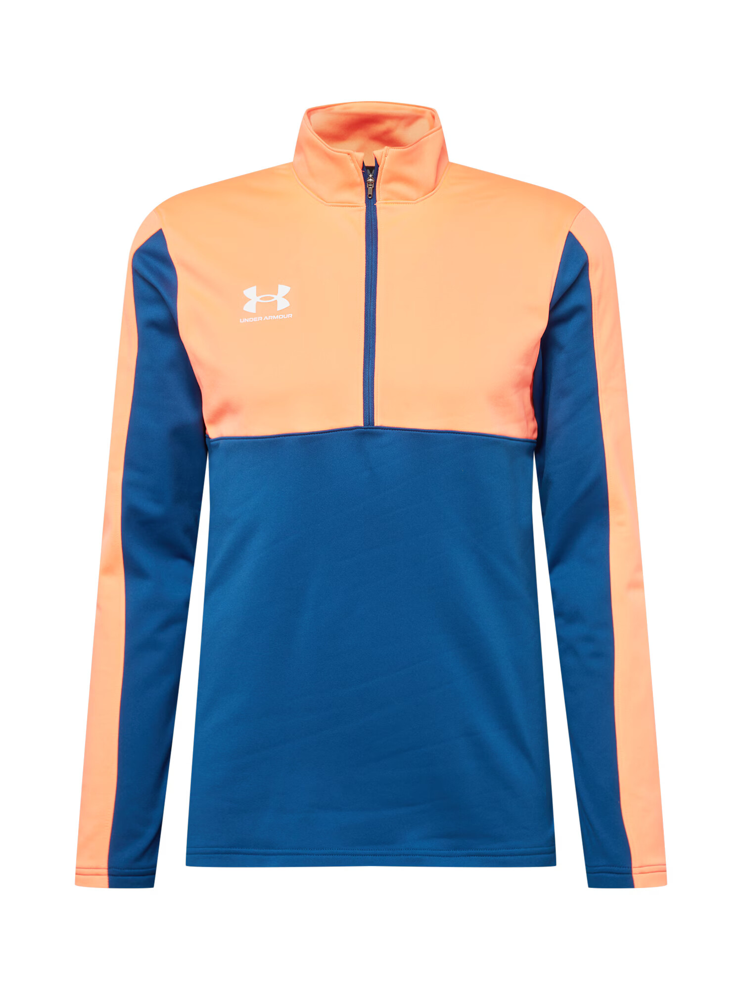 UNDER ARMOUR Tricou funcțional 'Challenger' albastru / portocaliu / alb - Pled.ro