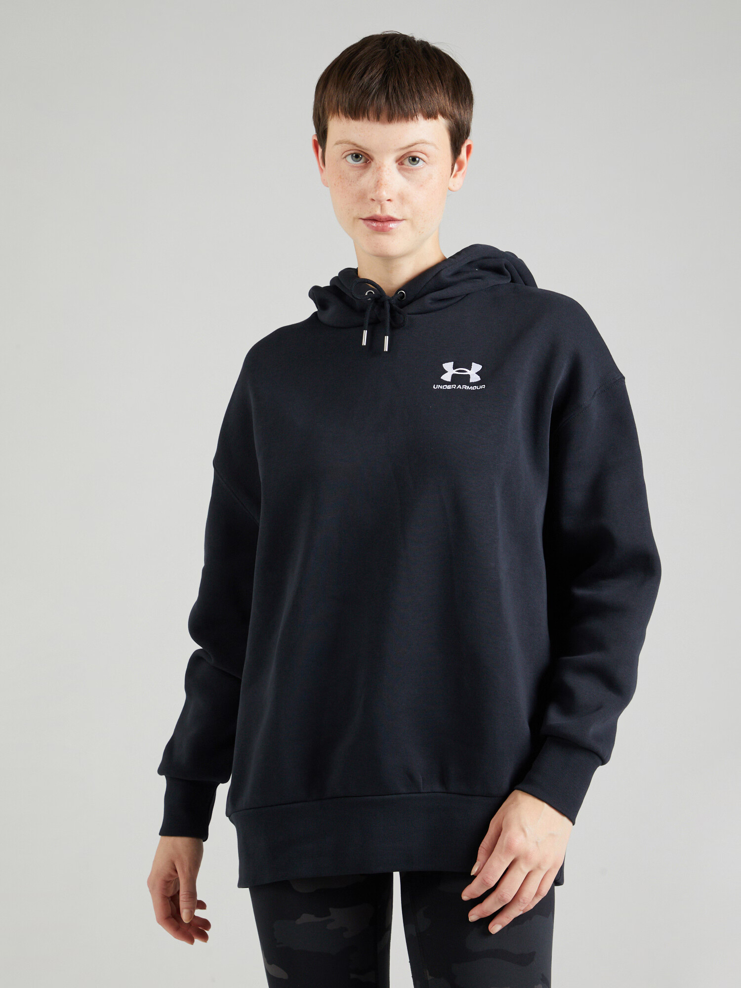 UNDER ARMOUR Hanorac sport 'Essential' negru / alb - Pled.ro