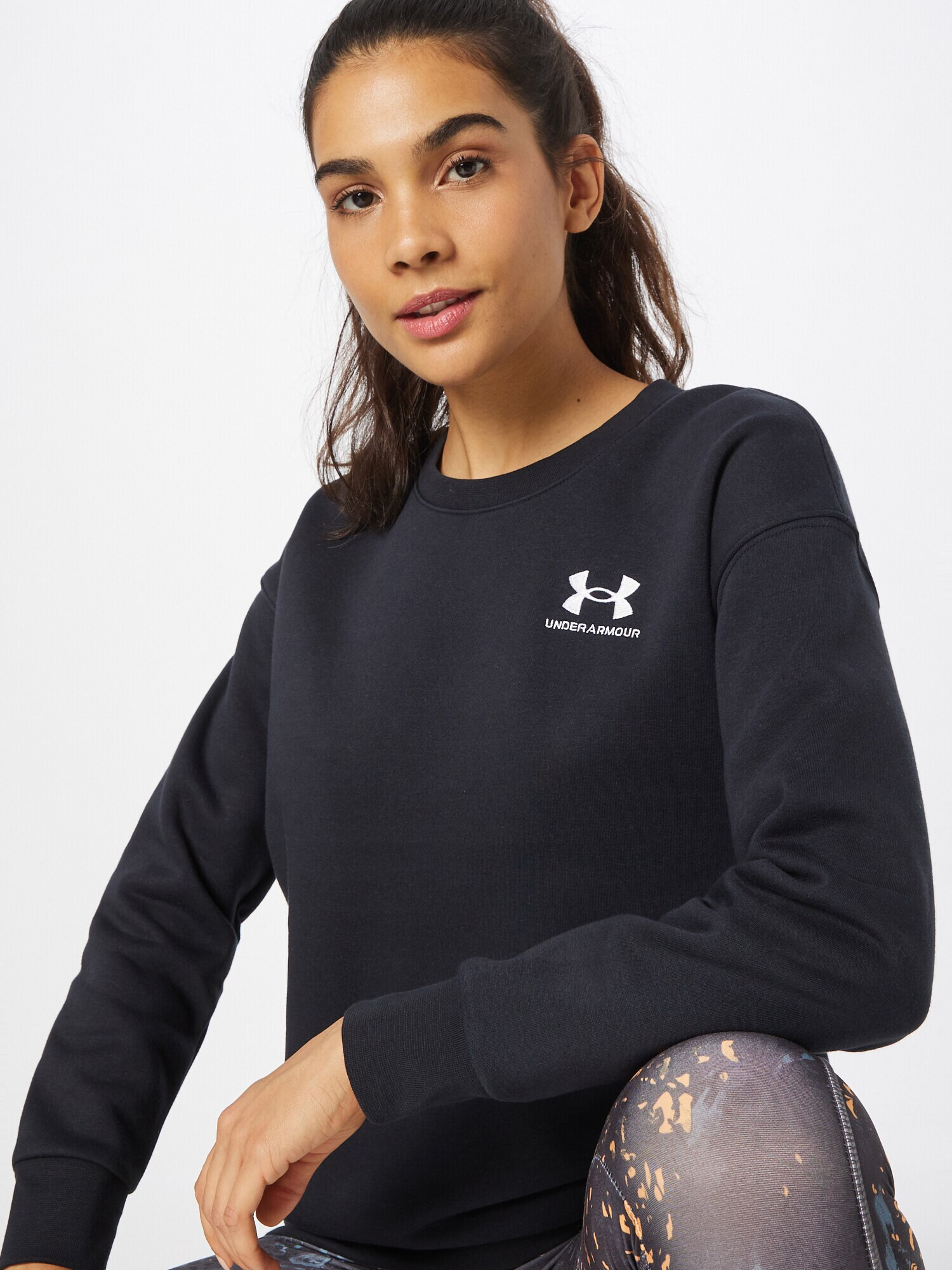 UNDER ARMOUR Hanorac sport 'Essential' negru / alb - Pled.ro