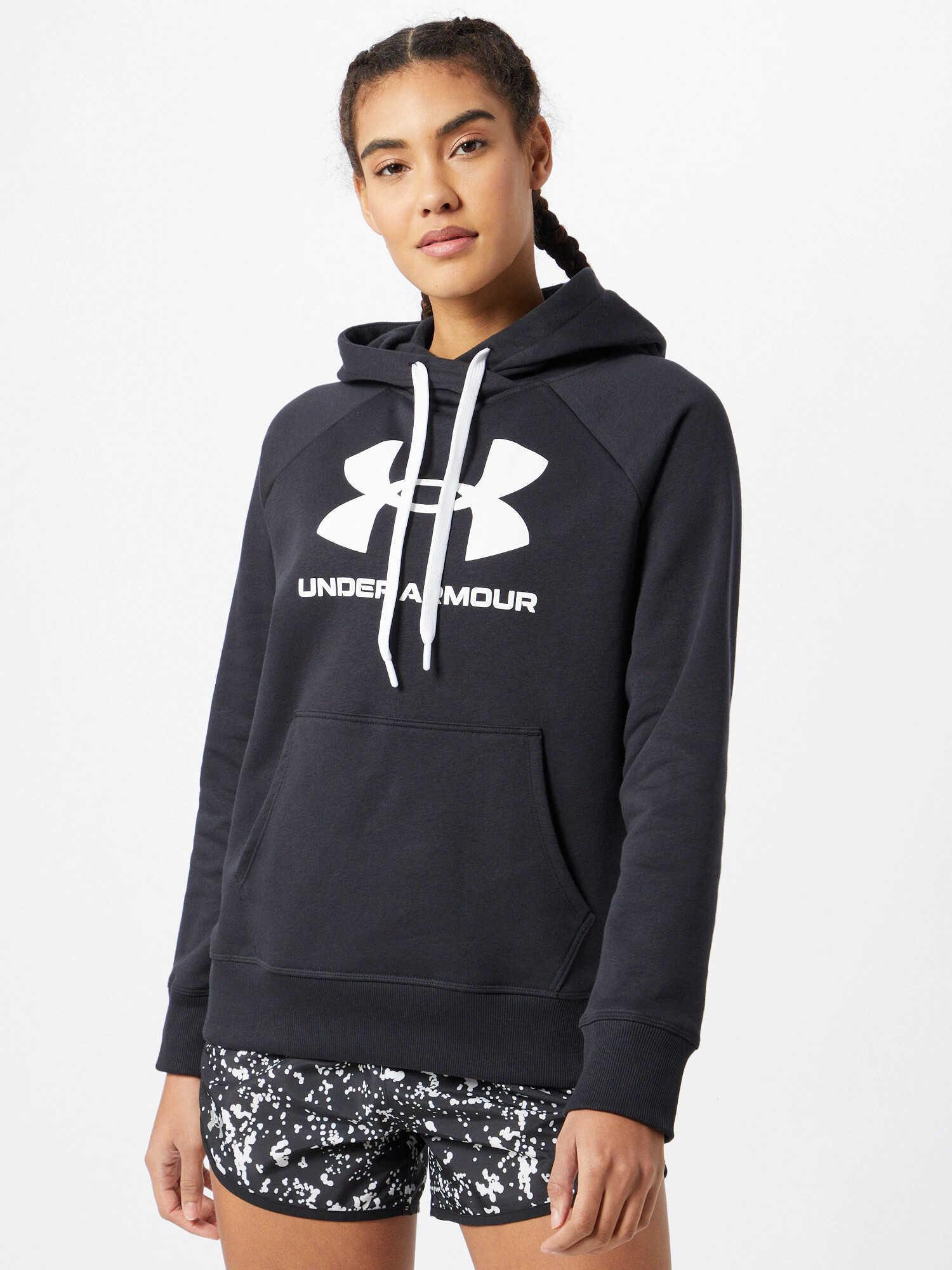 UNDER ARMOUR Hanorac sport negru / alb - Pled.ro