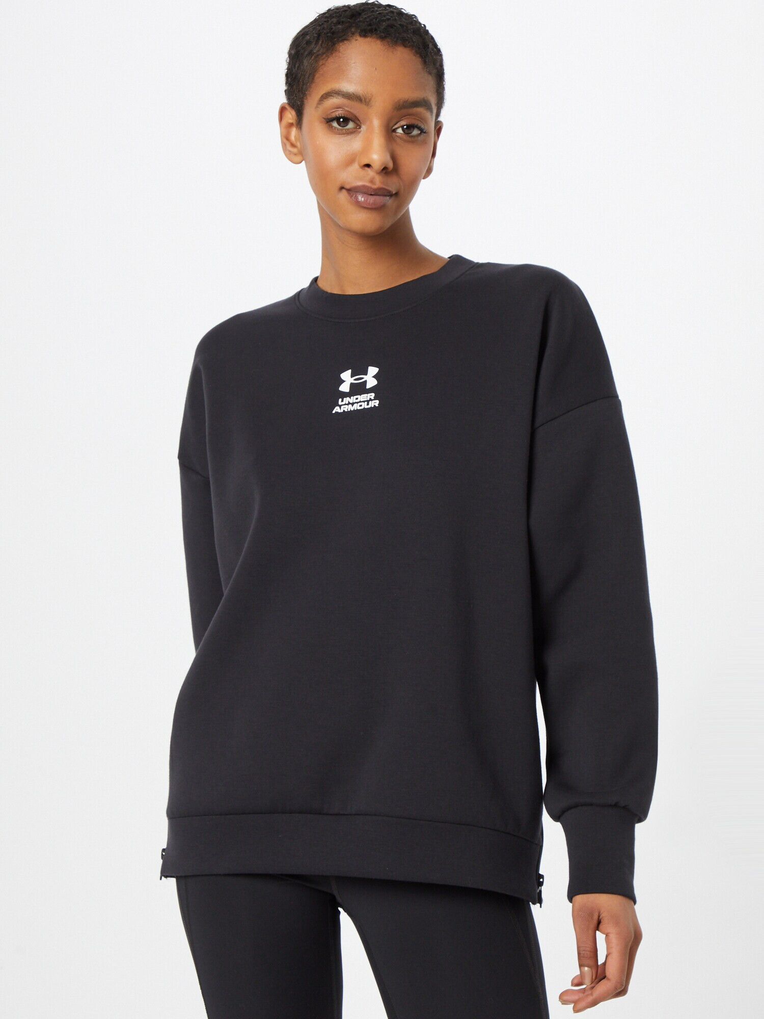 UNDER ARMOUR Hanorac sport negru / alb - Pled.ro