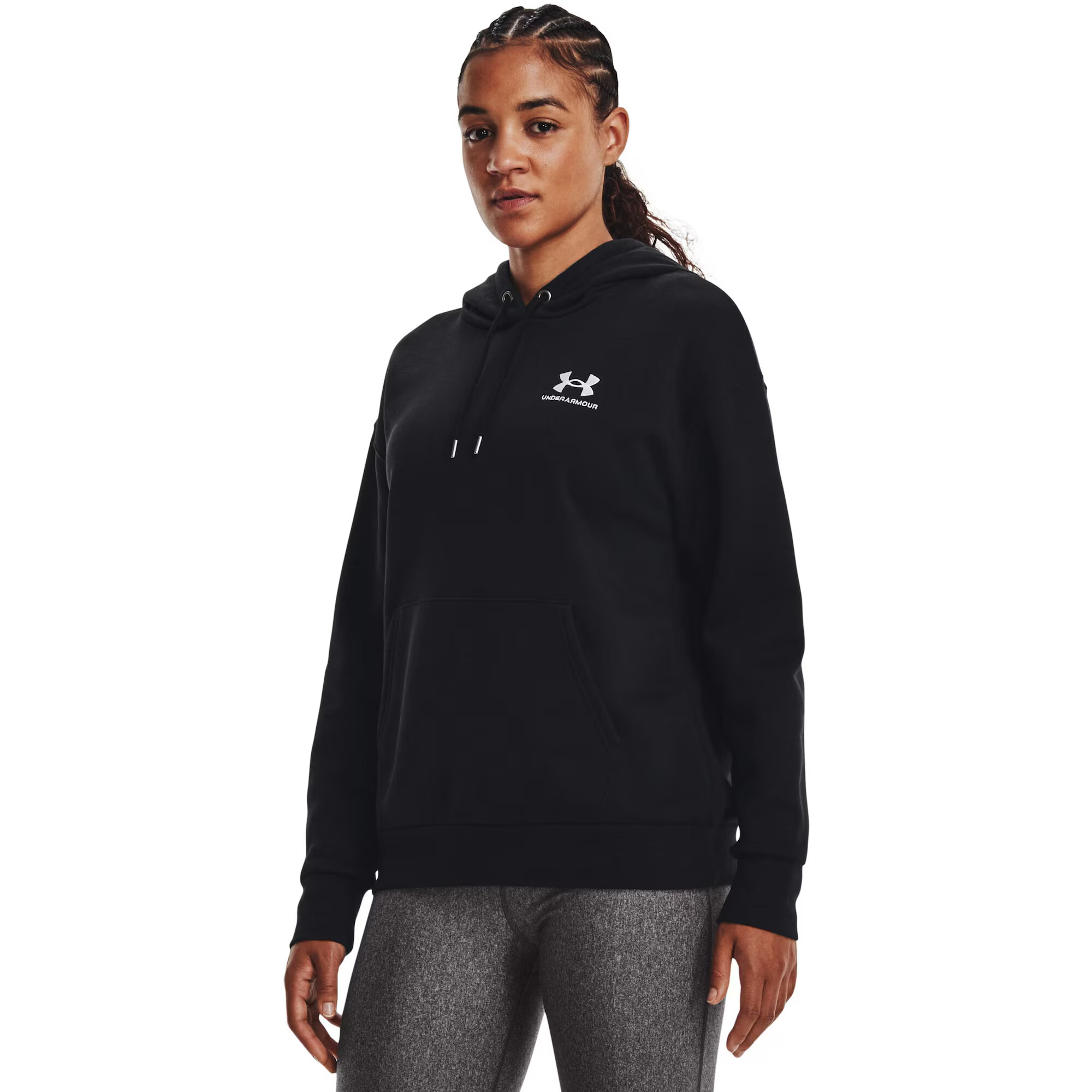 UNDER ARMOUR Hanorac sport negru / alb - Pled.ro