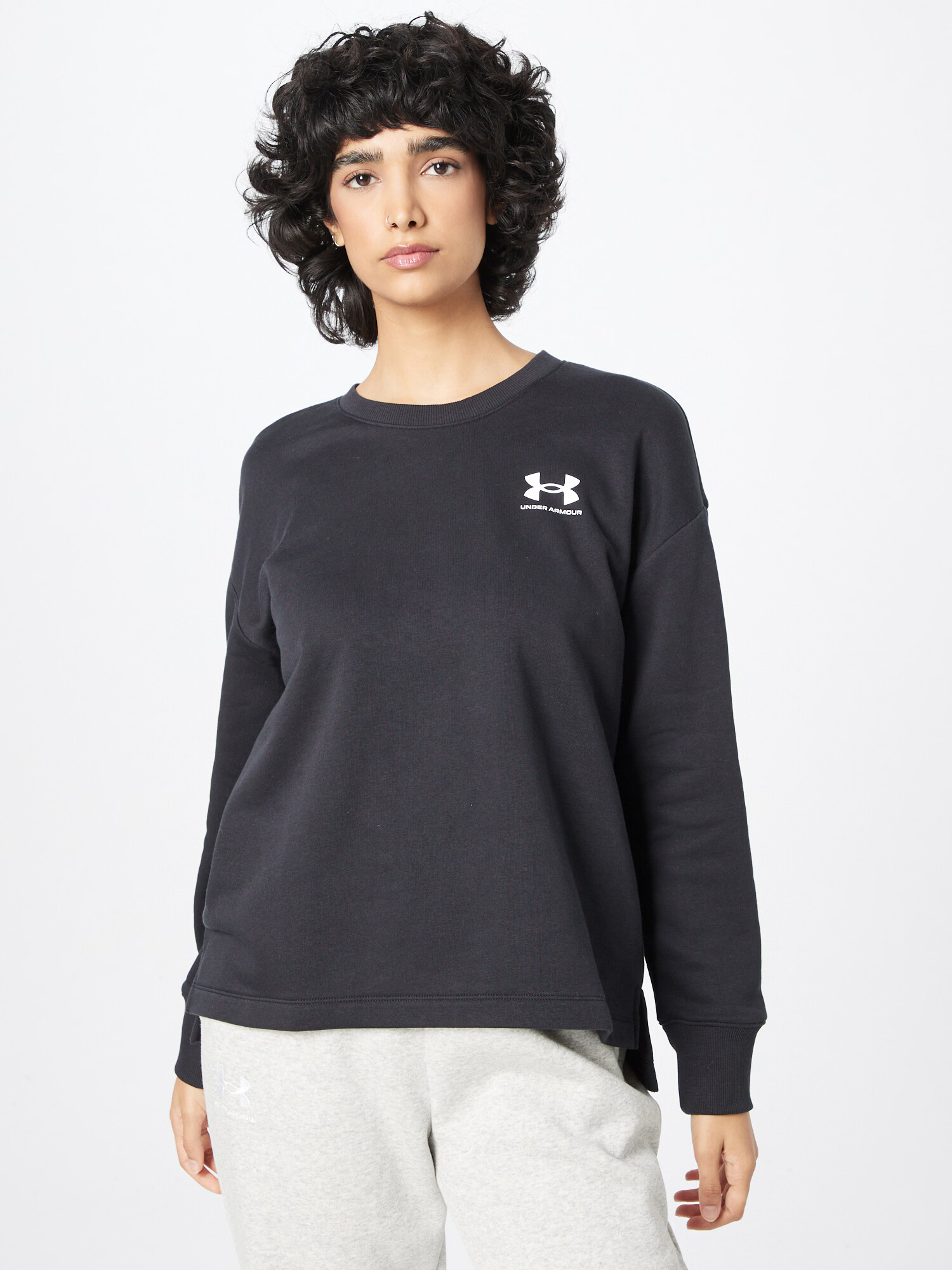 UNDER ARMOUR Hanorac sport negru / alb - Pled.ro