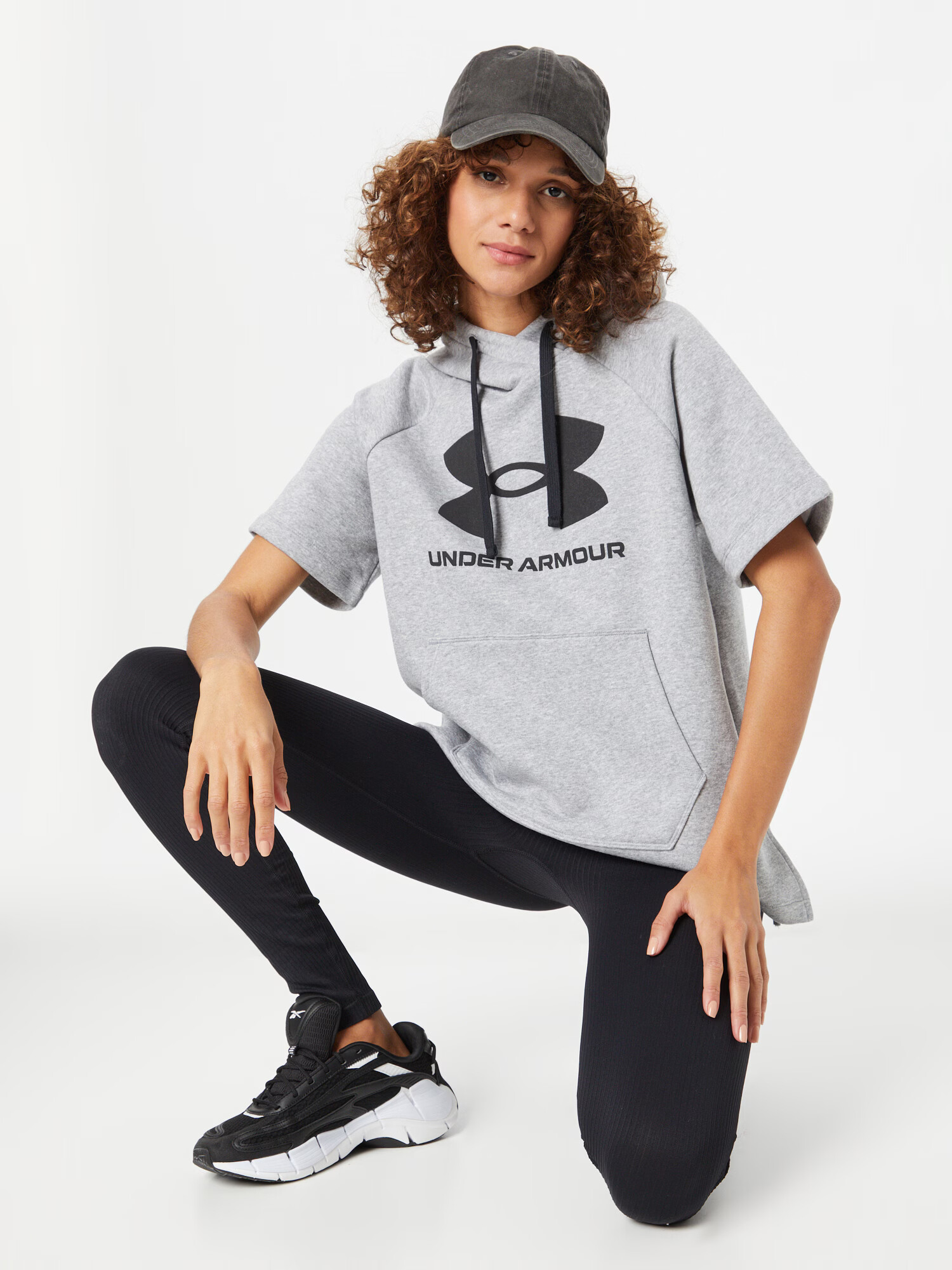 UNDER ARMOUR Hanorac sport 'RIVAL' gri amestecat / negru - Pled.ro