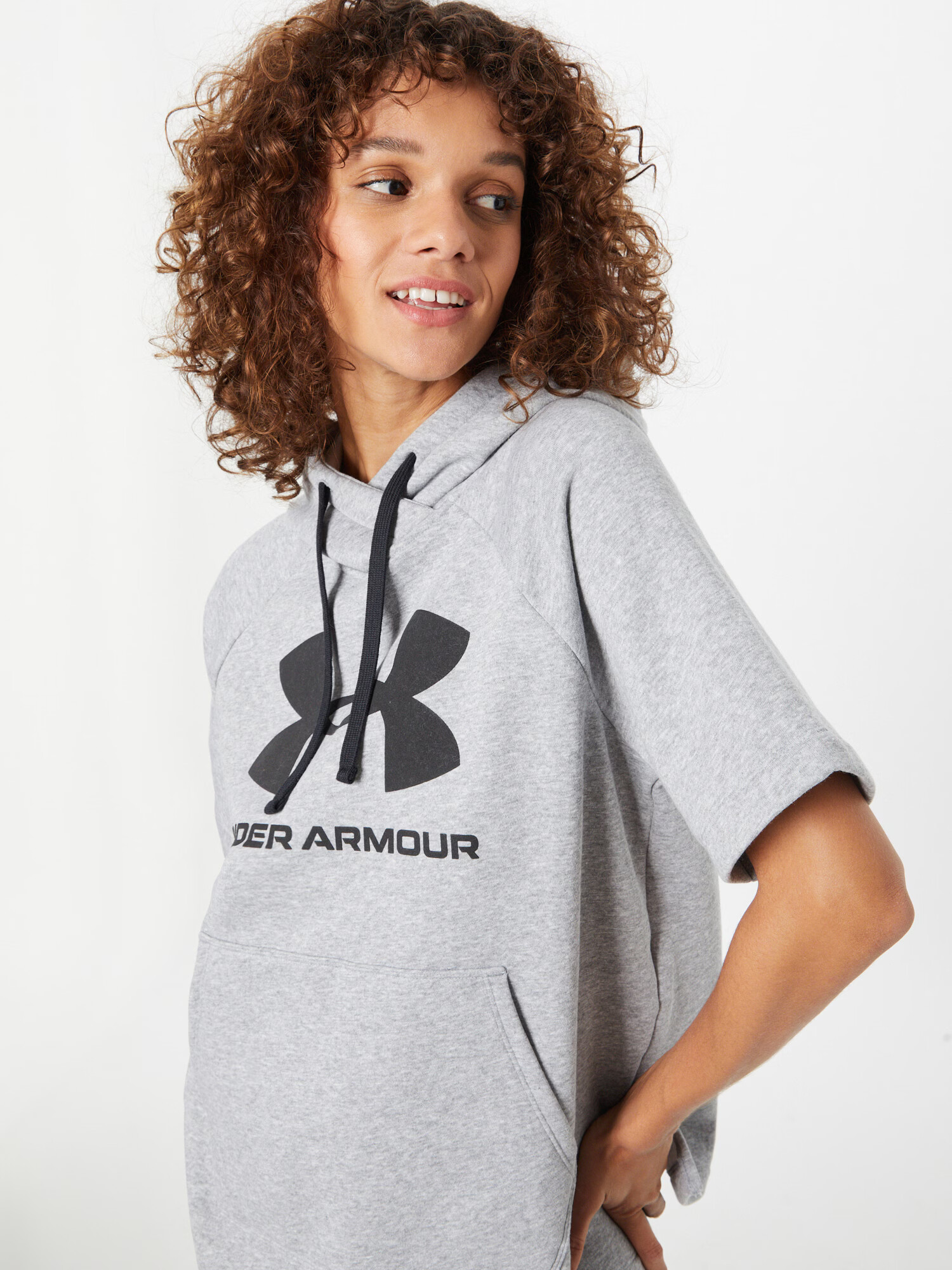 UNDER ARMOUR Hanorac sport 'RIVAL' gri amestecat / negru - Pled.ro