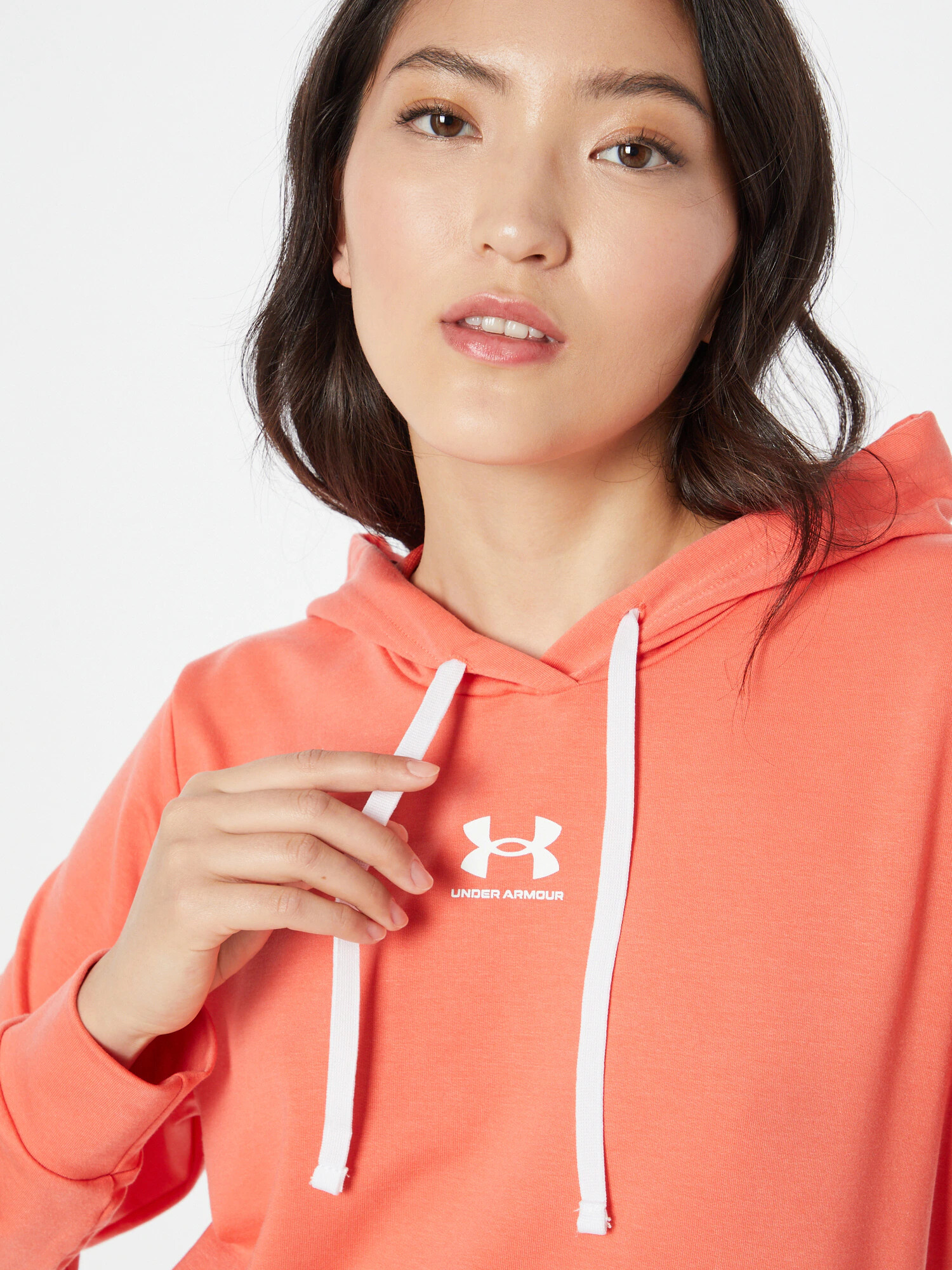 UNDER ARMOUR Hanorac sport 'Rival' roșu deschis / alb - Pled.ro