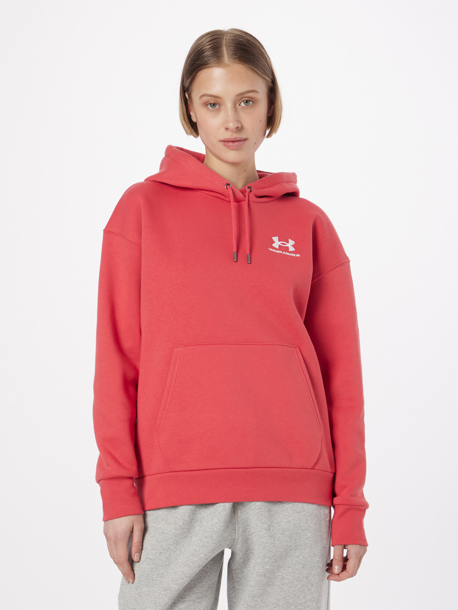 UNDER ARMOUR Hanorac sport roșu / alb - Pled.ro