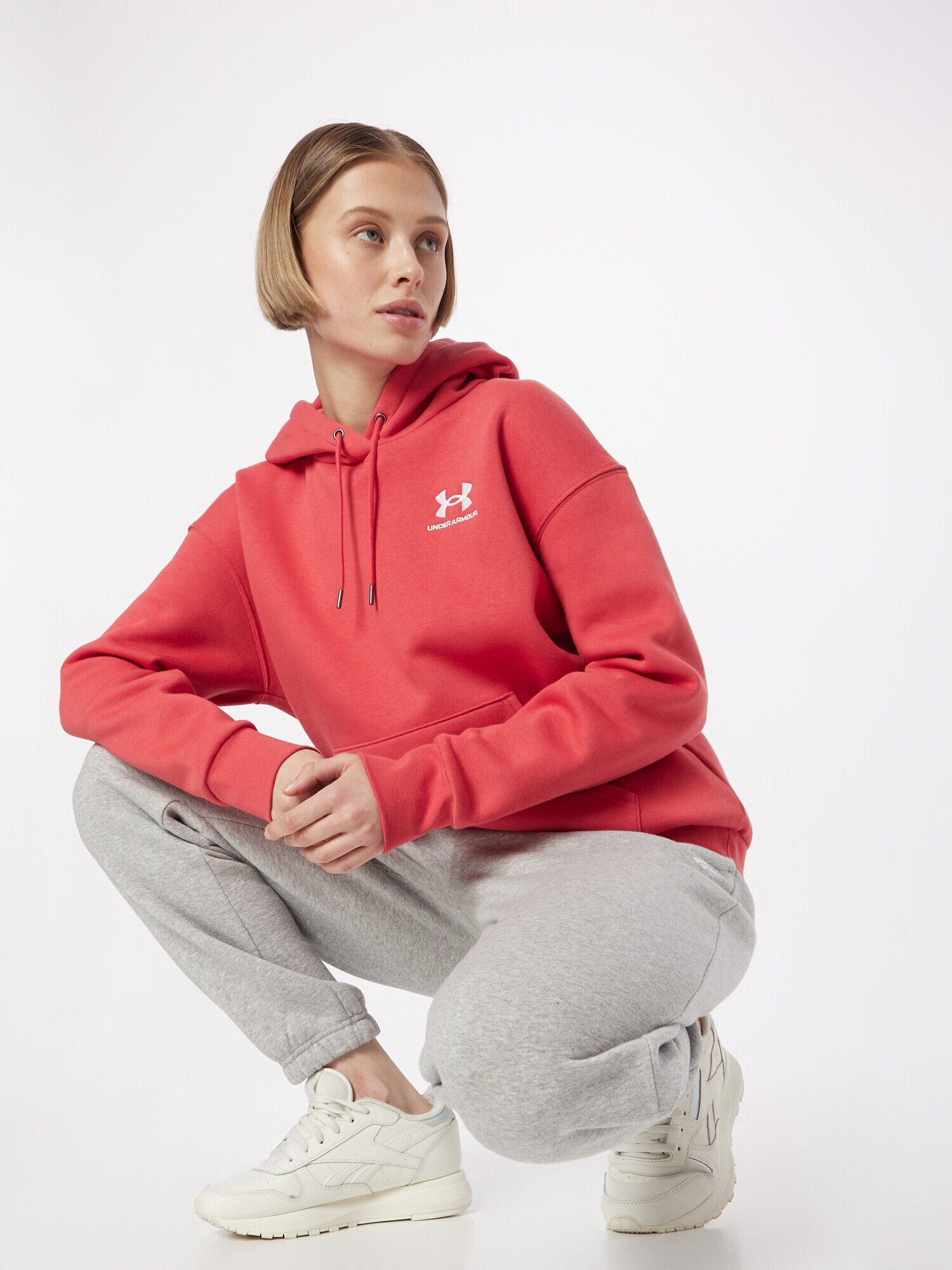 UNDER ARMOUR Hanorac sport roșu / alb - Pled.ro