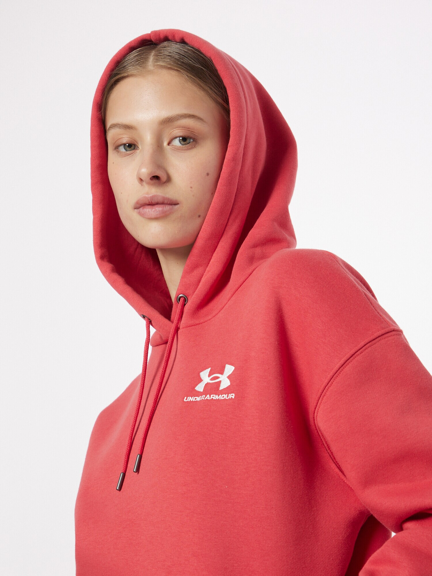 UNDER ARMOUR Hanorac sport roșu / alb - Pled.ro