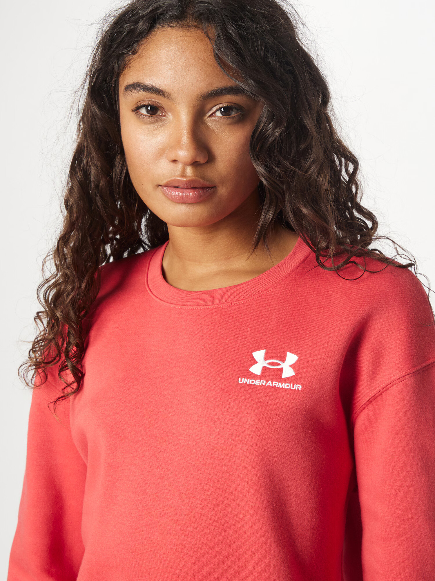 UNDER ARMOUR Hanorac sport roșu deschis / alb - Pled.ro