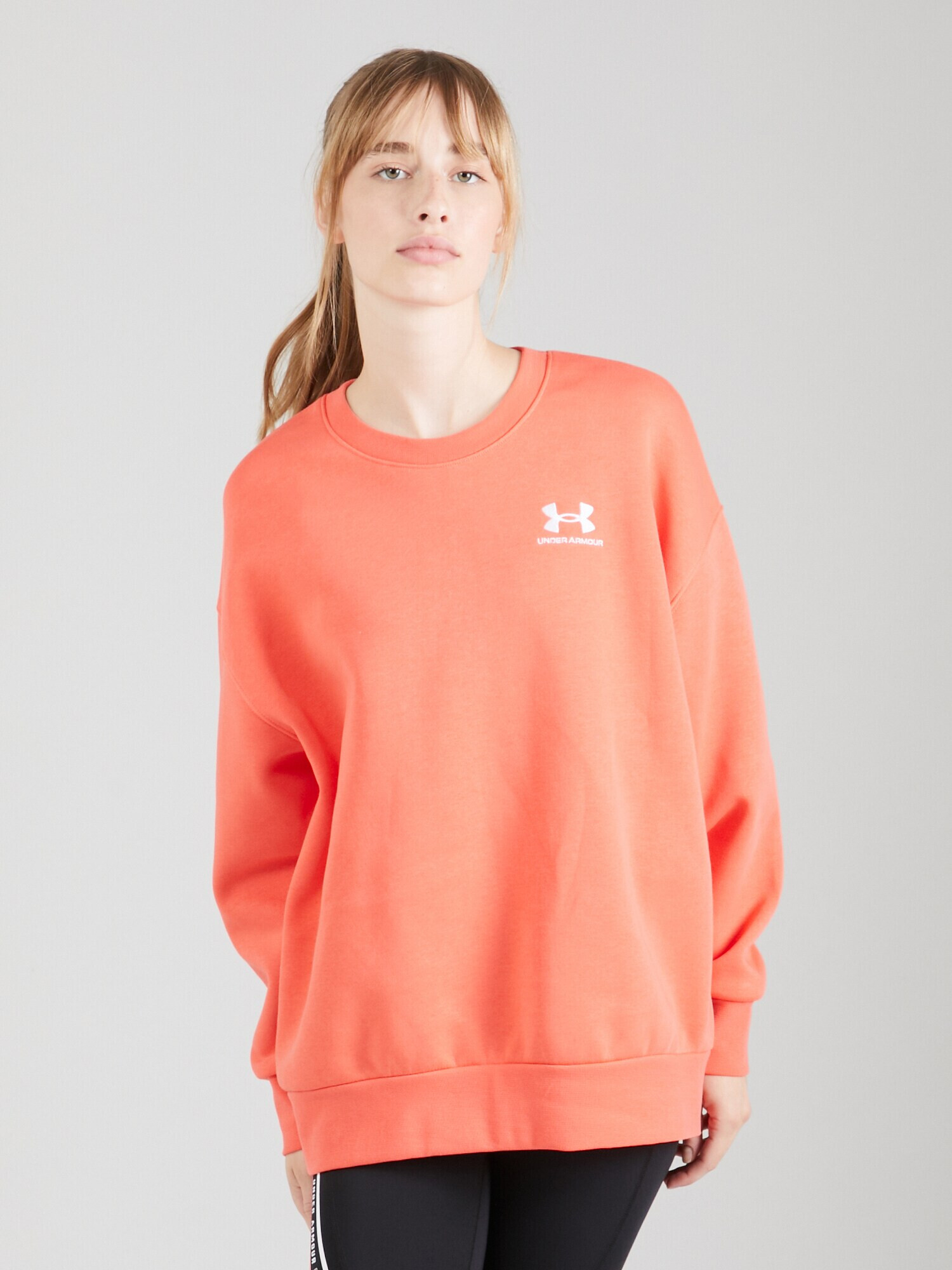 UNDER ARMOUR Hanorac sport roșu pepene / alb - Pled.ro