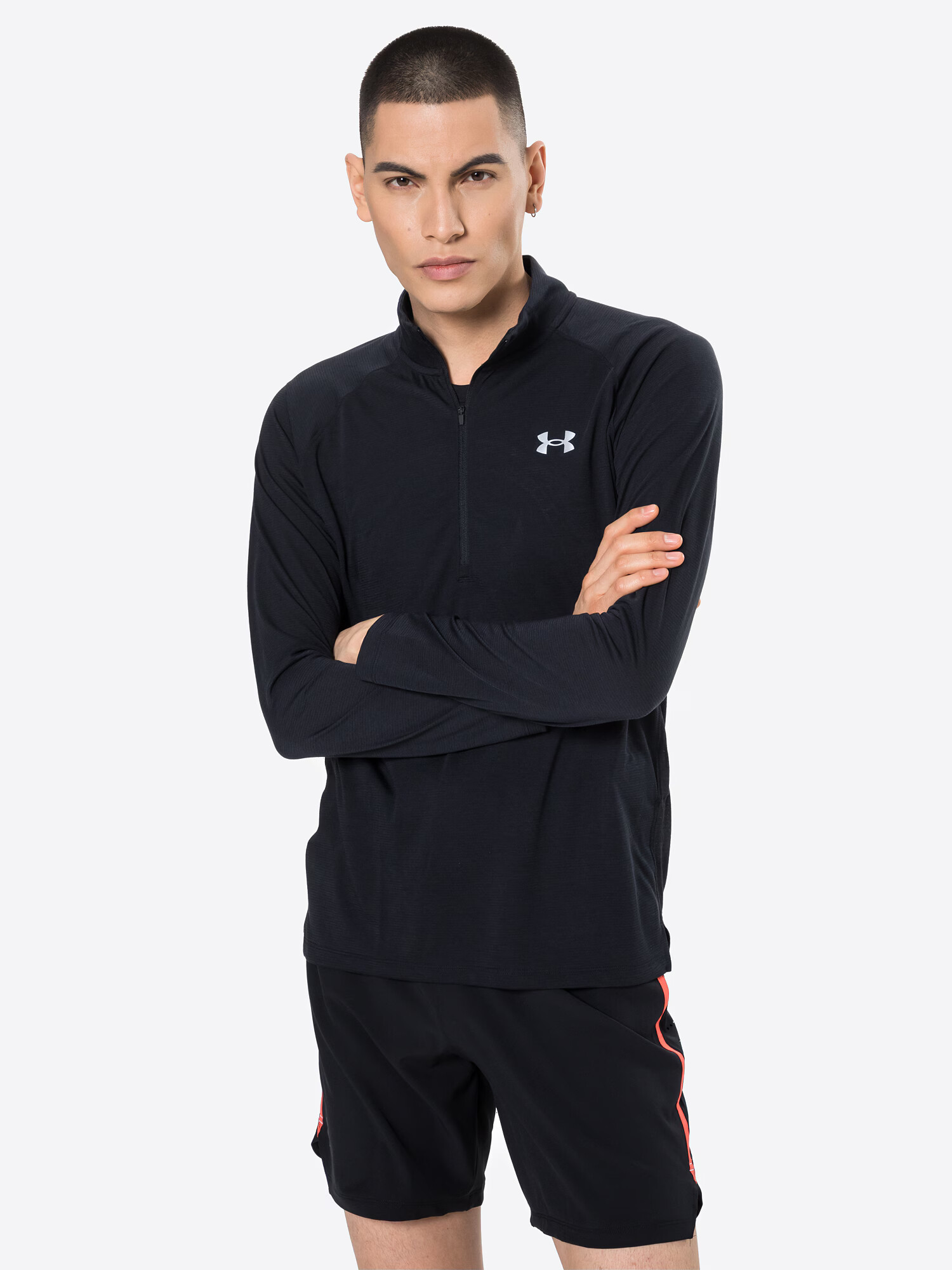 UNDER ARMOUR Tricou funcțional 'Streaker' negru / alb - Pled.ro