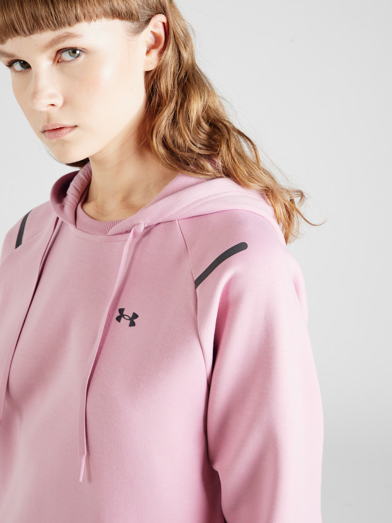 UNDER ARMOUR Hanorac sport 'Unstoppable' roz deschis / argintiu - Pled.ro