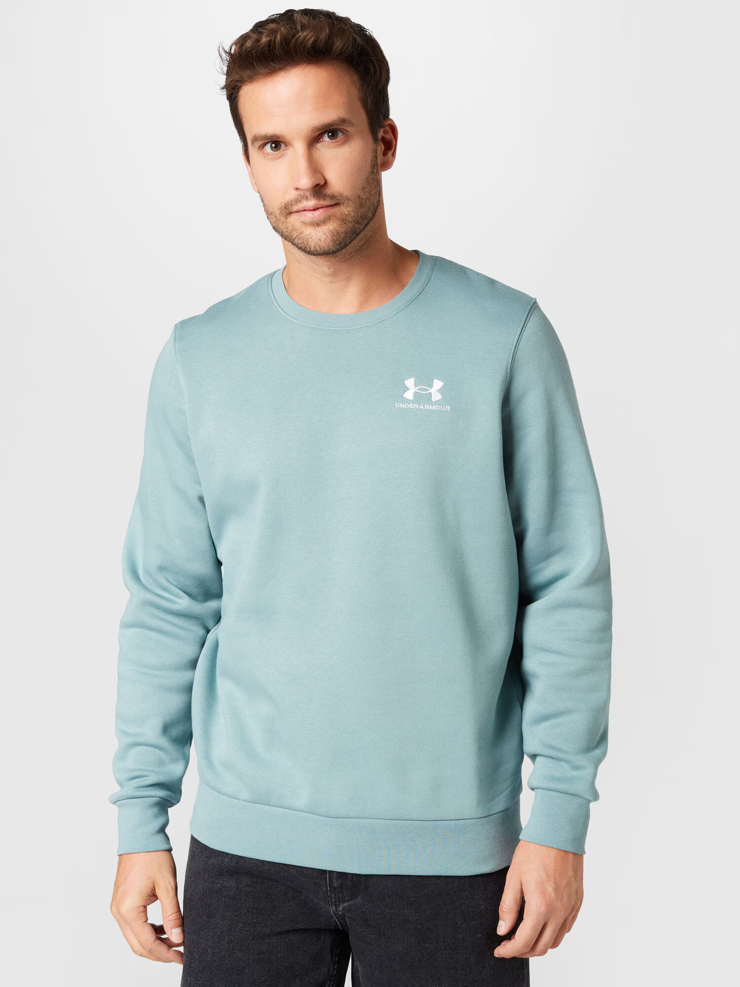 UNDER ARMOUR Hanorac sport verde jad / alb - Pled.ro