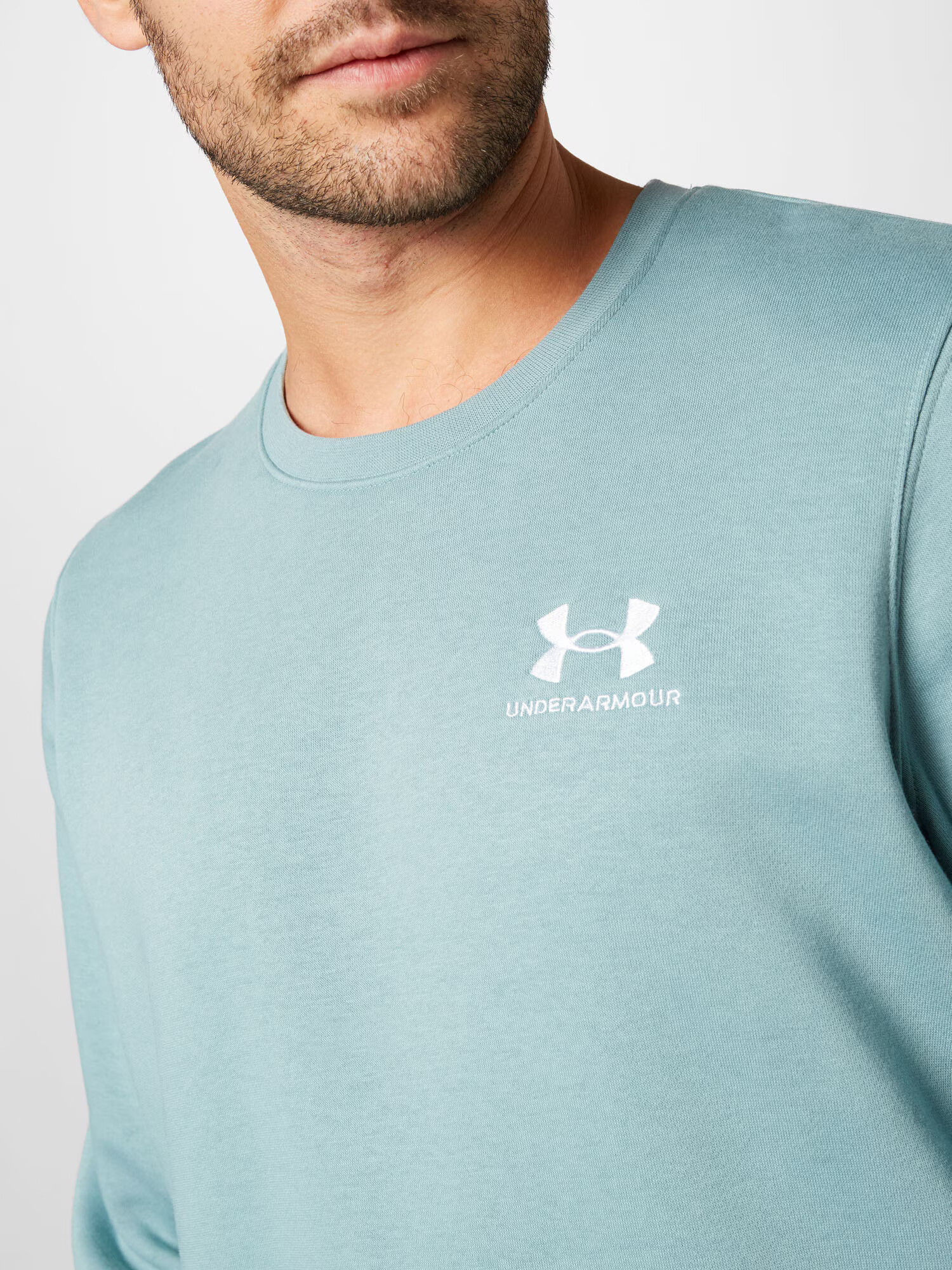 UNDER ARMOUR Hanorac sport verde jad / alb - Pled.ro