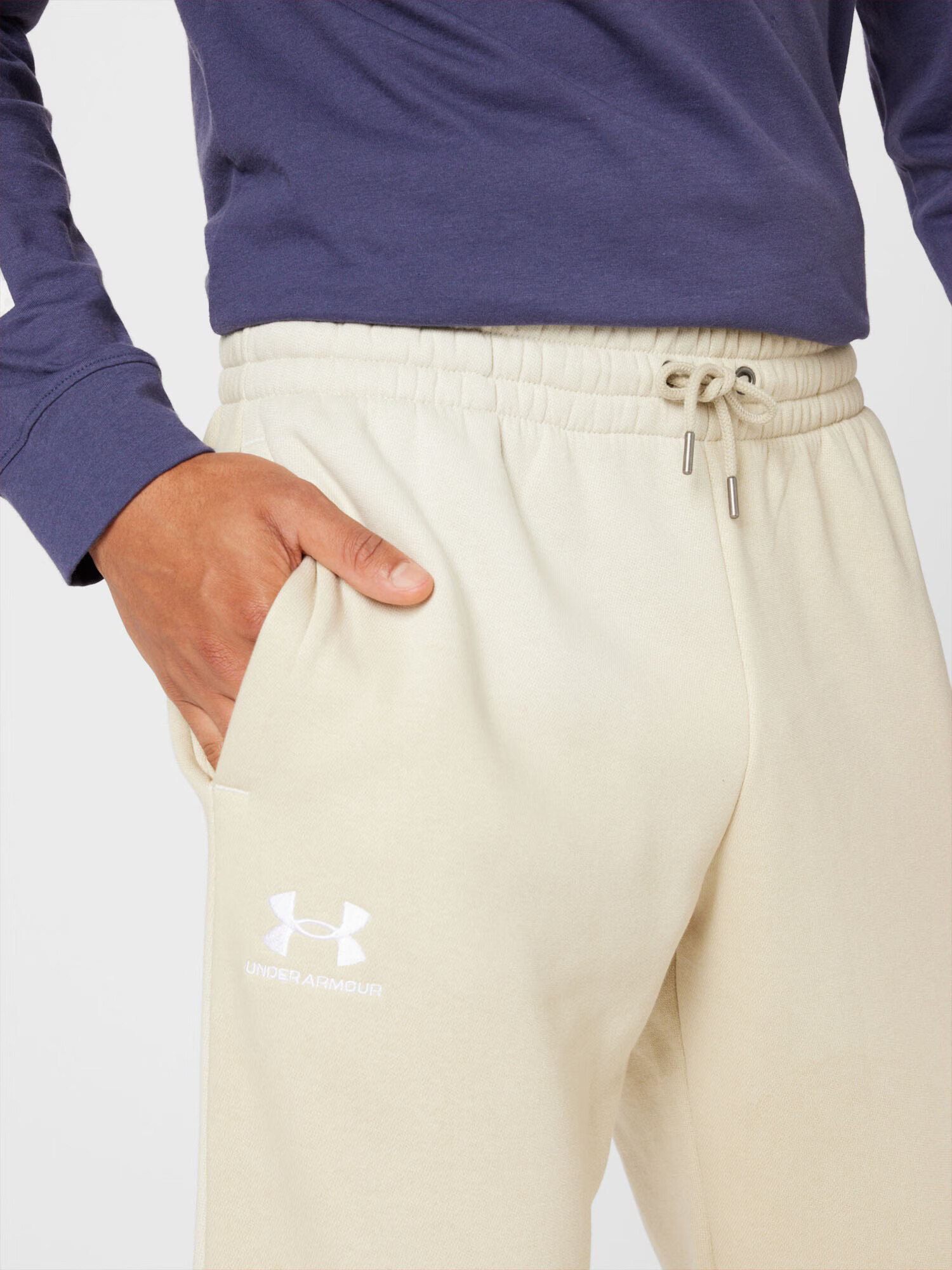 UNDER ARMOUR Pantaloni sport alb / alb murdar - Pled.ro