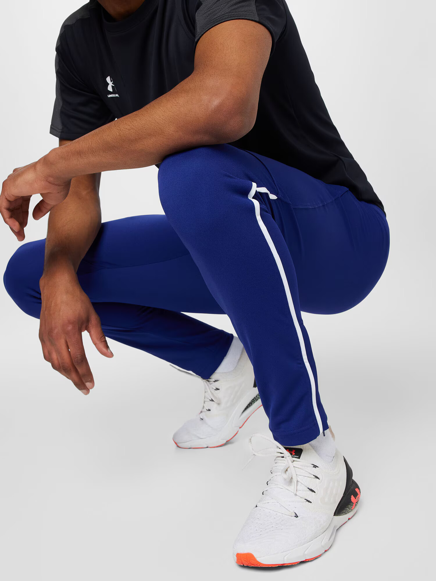 UNDER ARMOUR Pantaloni sport albastru închis / alb - Pled.ro