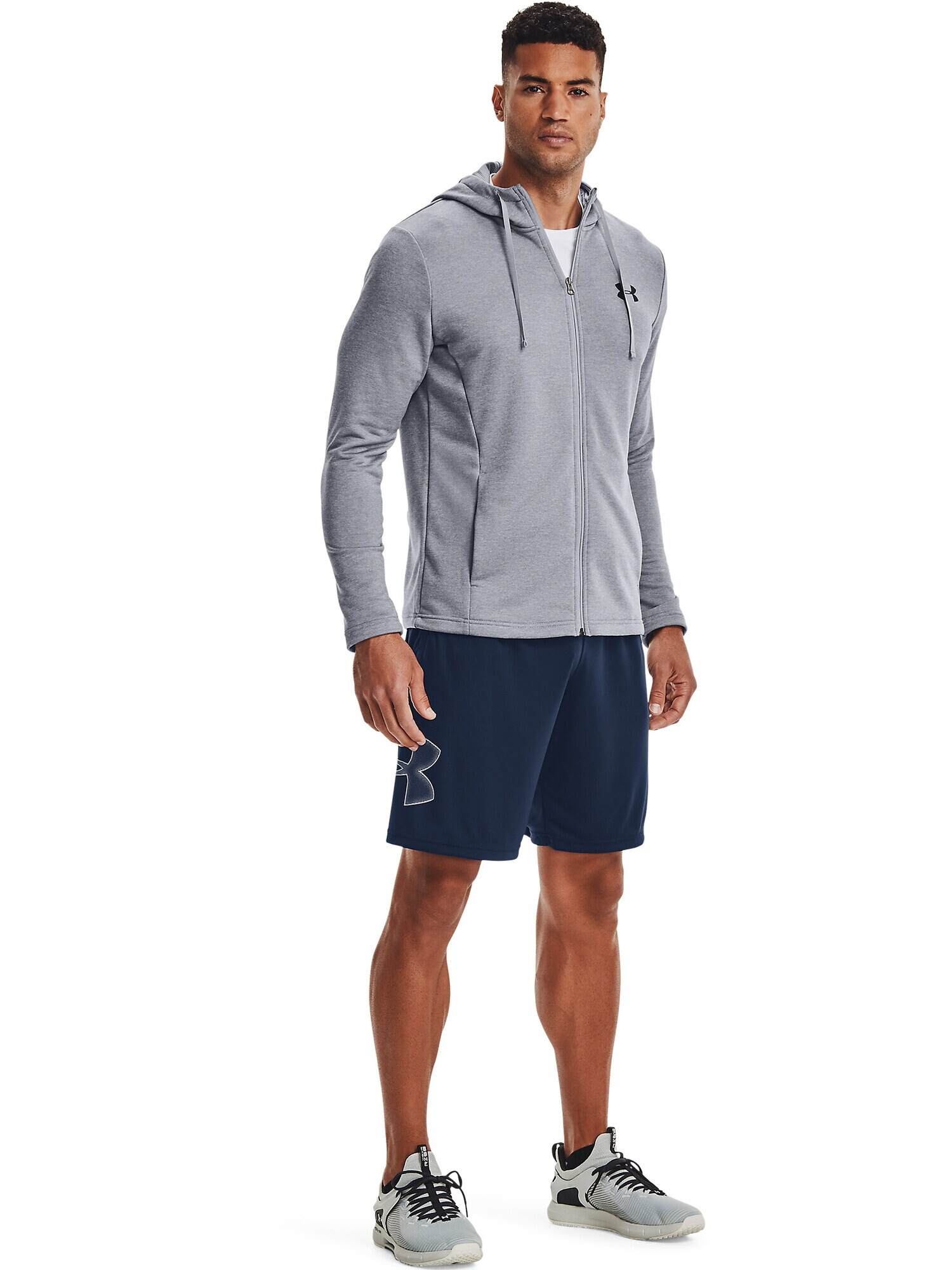 UNDER ARMOUR Pantaloni sport 'Tech' bleumarin / alb - Pled.ro