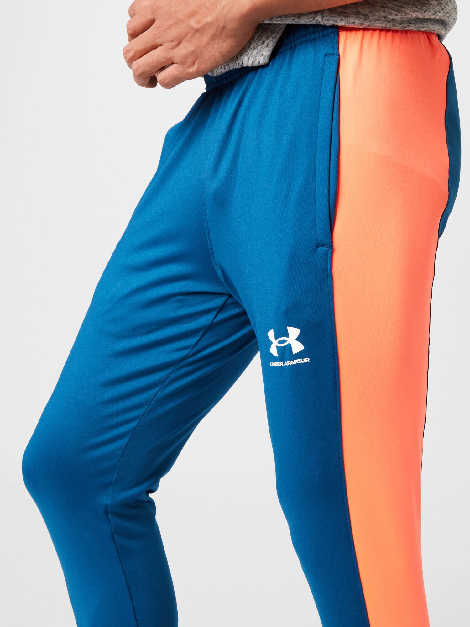 UNDER ARMOUR Pantaloni sport 'Challenger' albastru / portocaliu / alb - Pled.ro