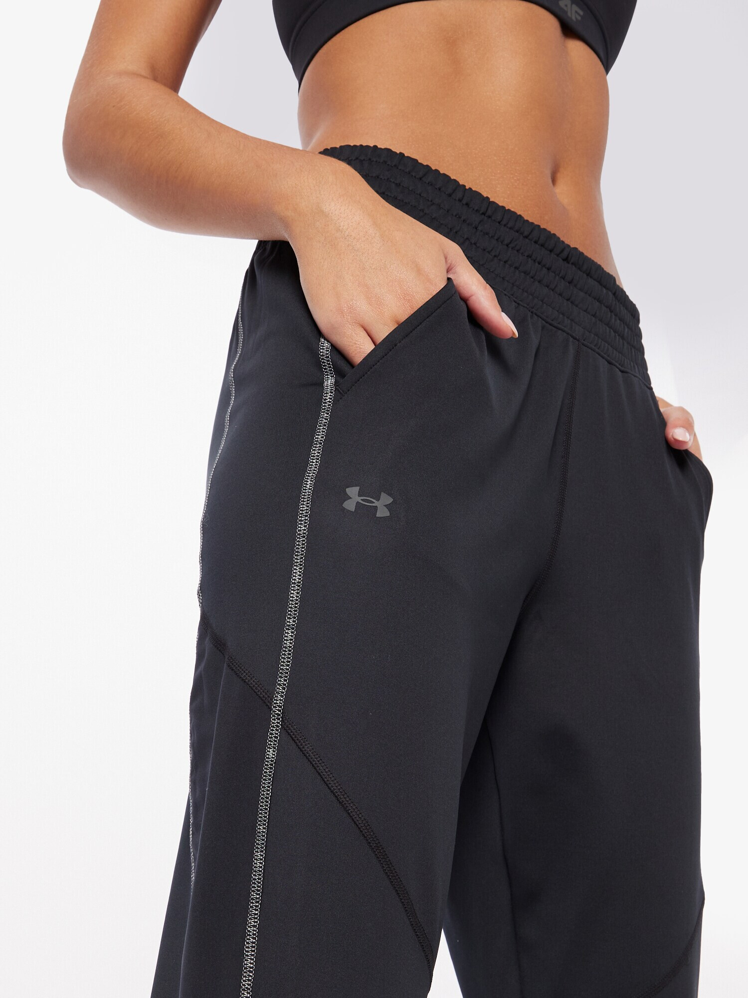 UNDER ARMOUR Pantaloni sport 'ColdGear' gri / negru - Pled.ro