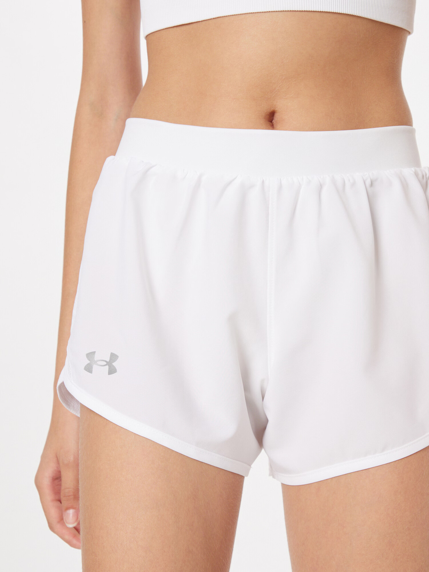 UNDER ARMOUR Pantaloni sport 'Fly By 2.0' gri deschis / alb - Pled.ro