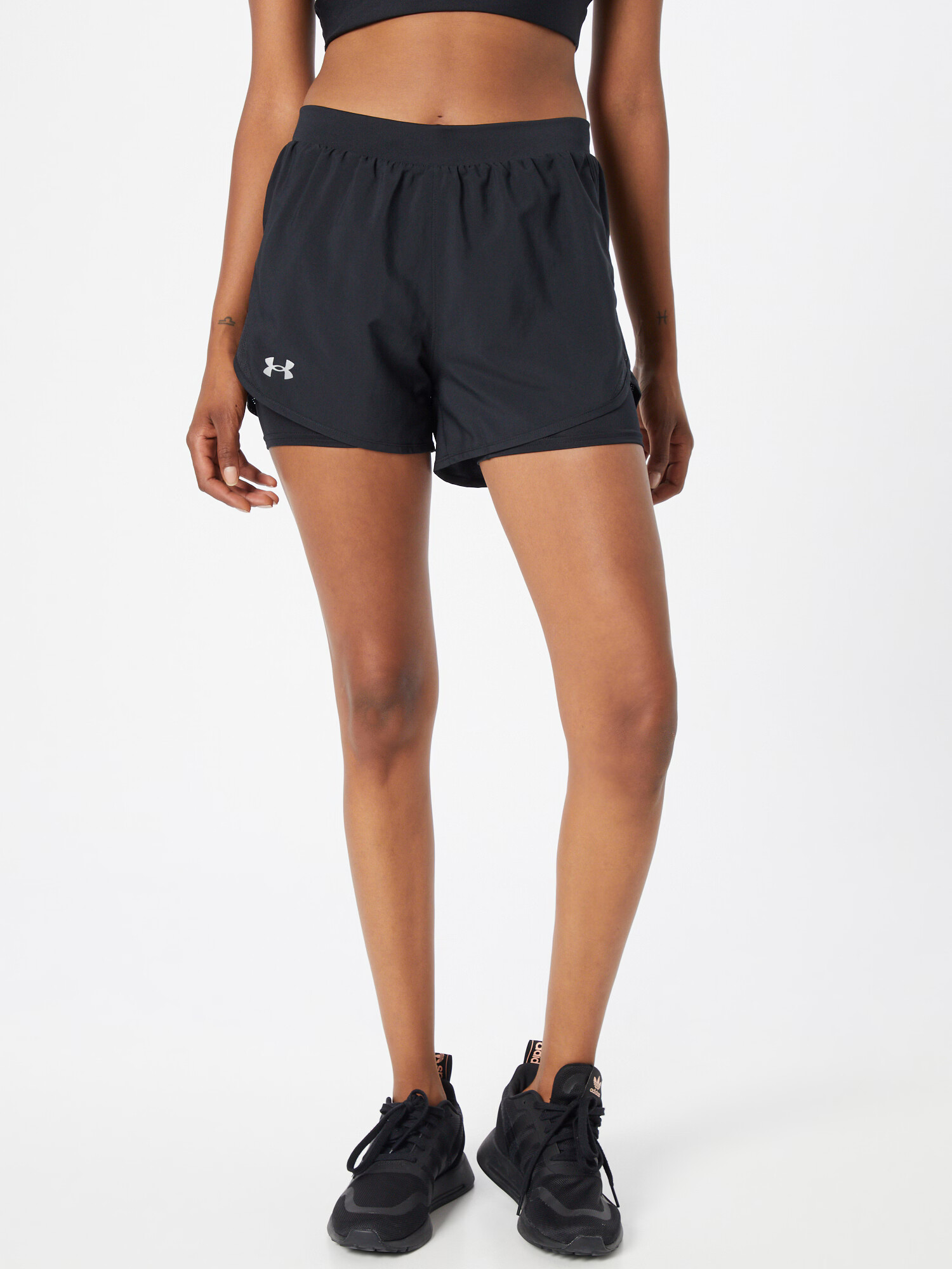 UNDER ARMOUR Pantaloni sport 'Fly By 2.0' negru / alb - Pled.ro